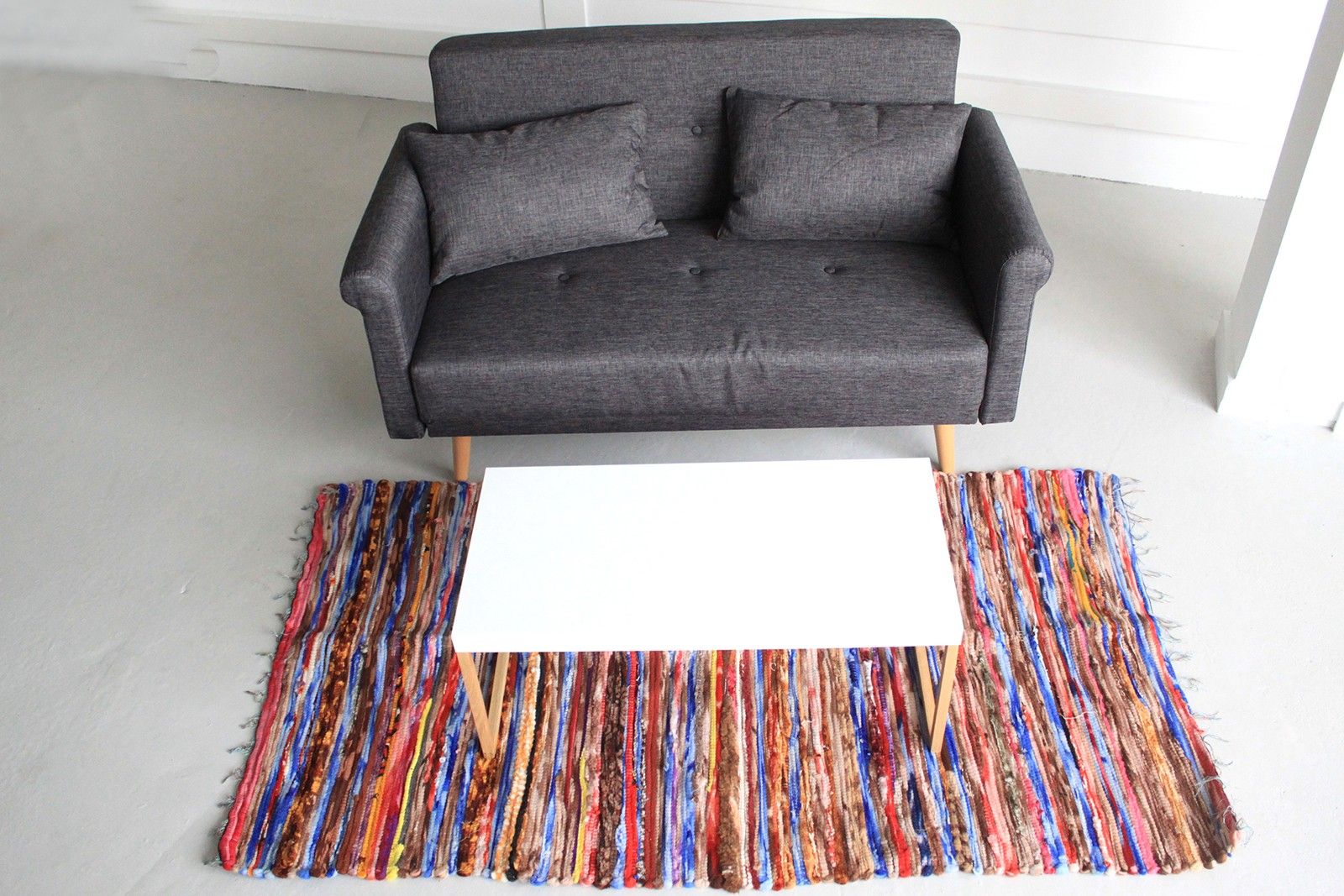 Alfombra grande de trapo - 105x185cm