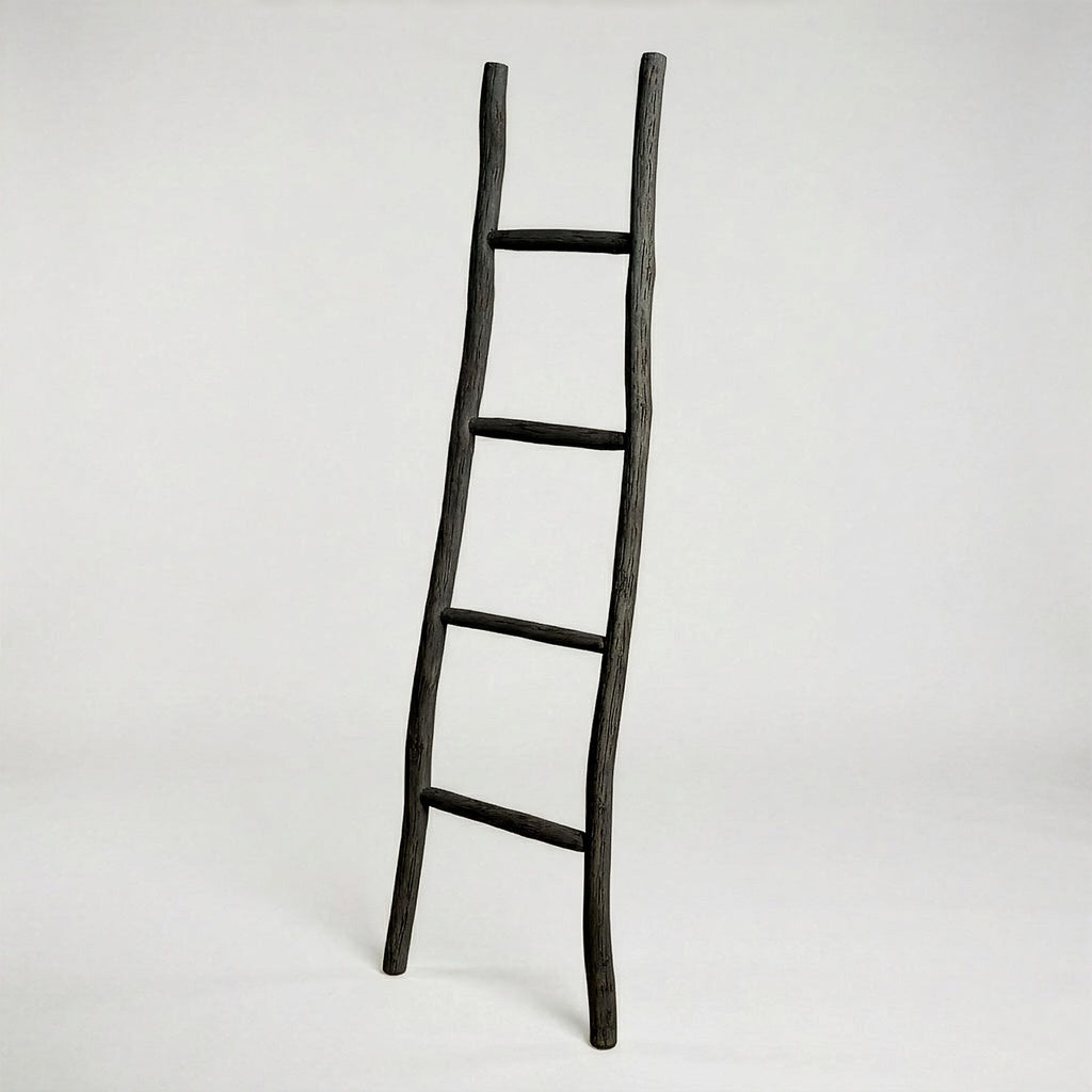 Gran escalera de madera Kemu - 1,5 m - Negro - Estilo japonés