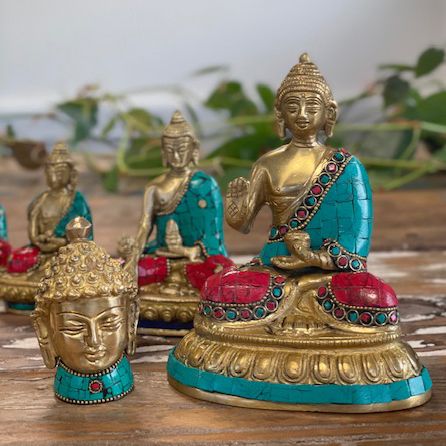 Figura de Buda de Latón - Cabeza Med - 8 cm