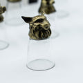 Conjunto de regalo de 12 vasos de chupito Bottom Up (25ml) - Bosque y Criaturas Místicas - Bronce Antiguo
