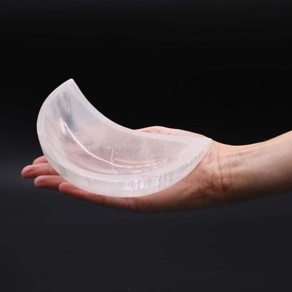 Cuenco de luna selenita - 15cm