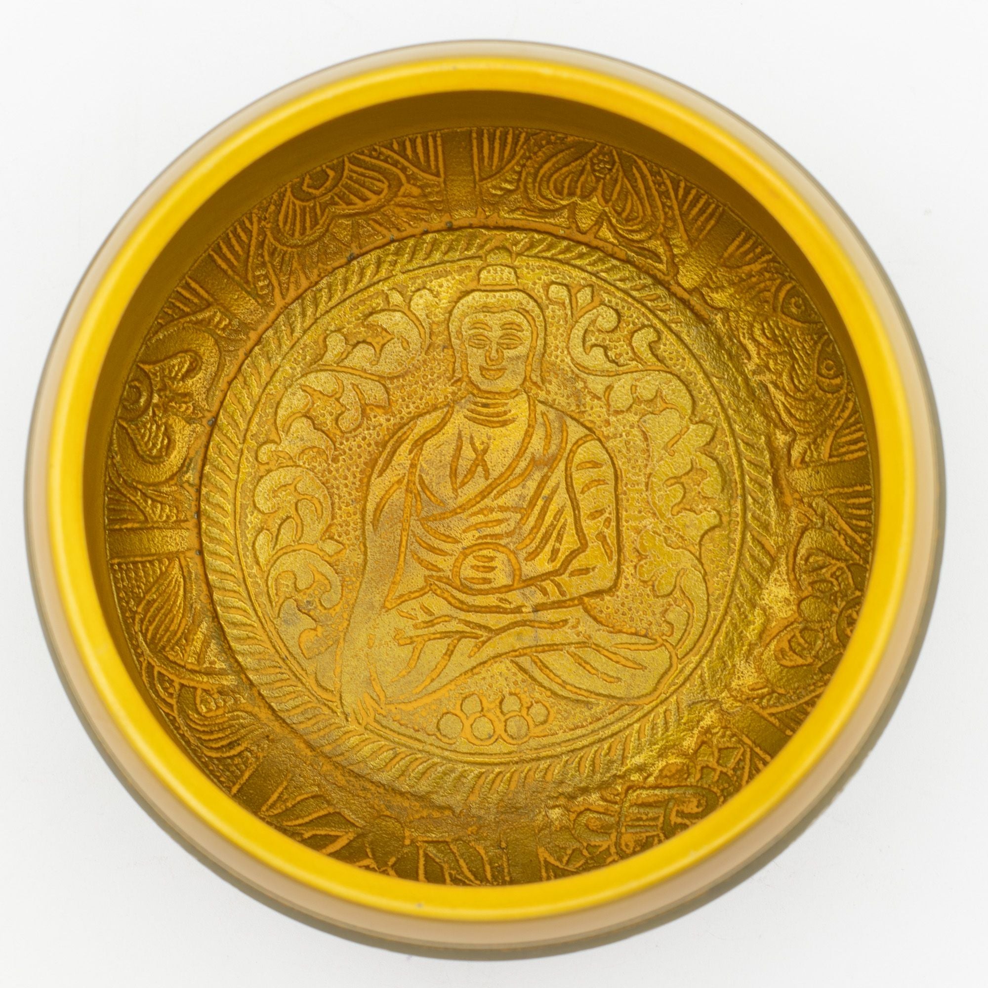 Gran cuenco tibetano de aluminio - Buda del Árbol de la Vida - color cobre (19cm)