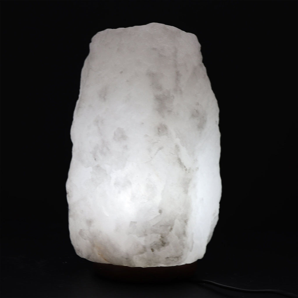 Lámpara de Sal del Himalaya de Cristal de Roca - & Base apx 8-10kg