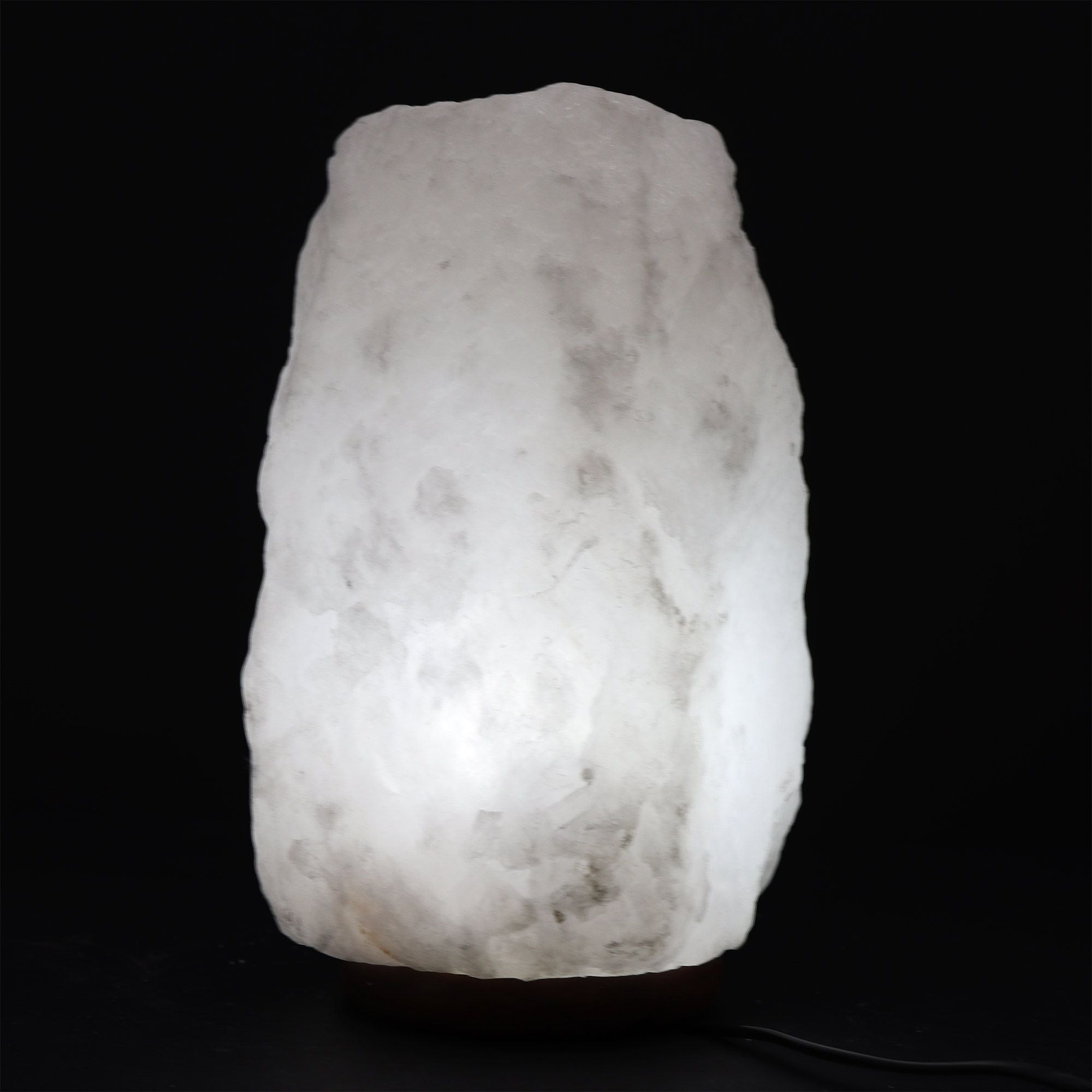Lámpara de Sal del Himalaya de Cristal de Roca - & Base apx 8-10kg