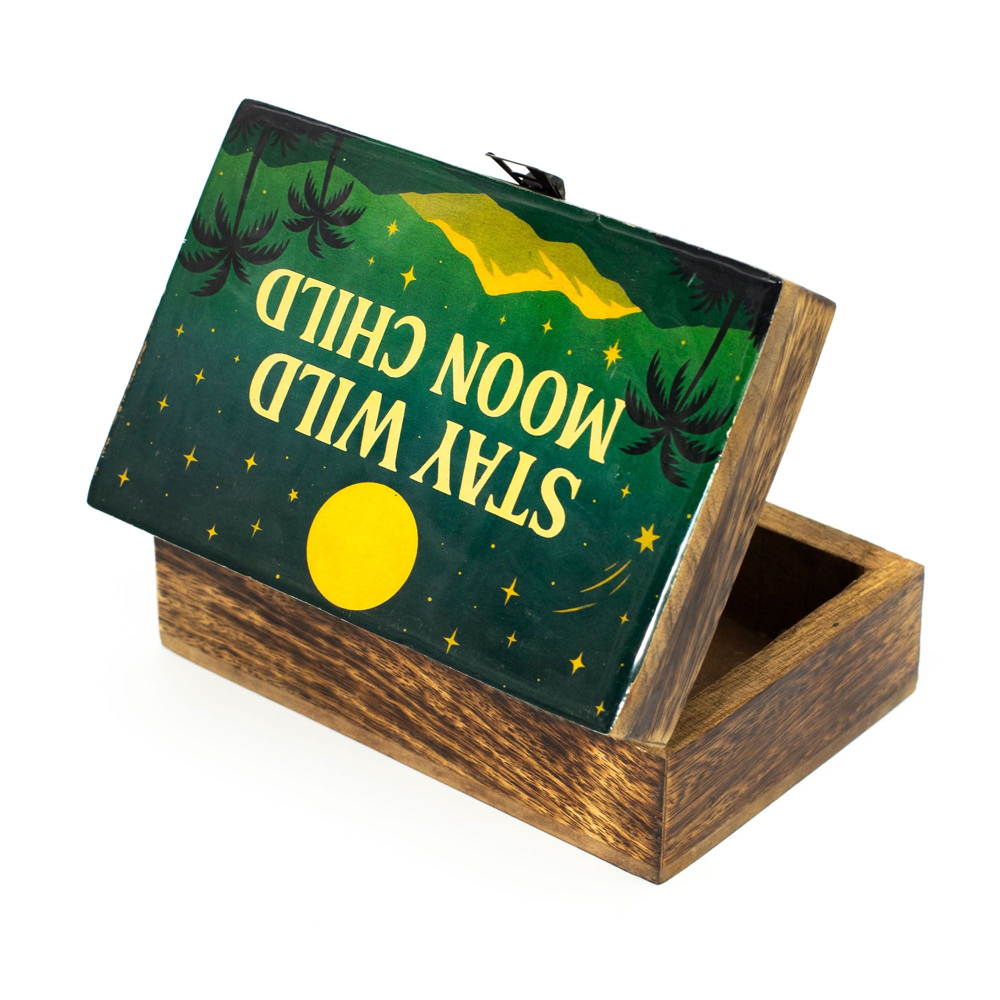 Caja esmaltada mediana - Mantente salvaje, hijo de la luna