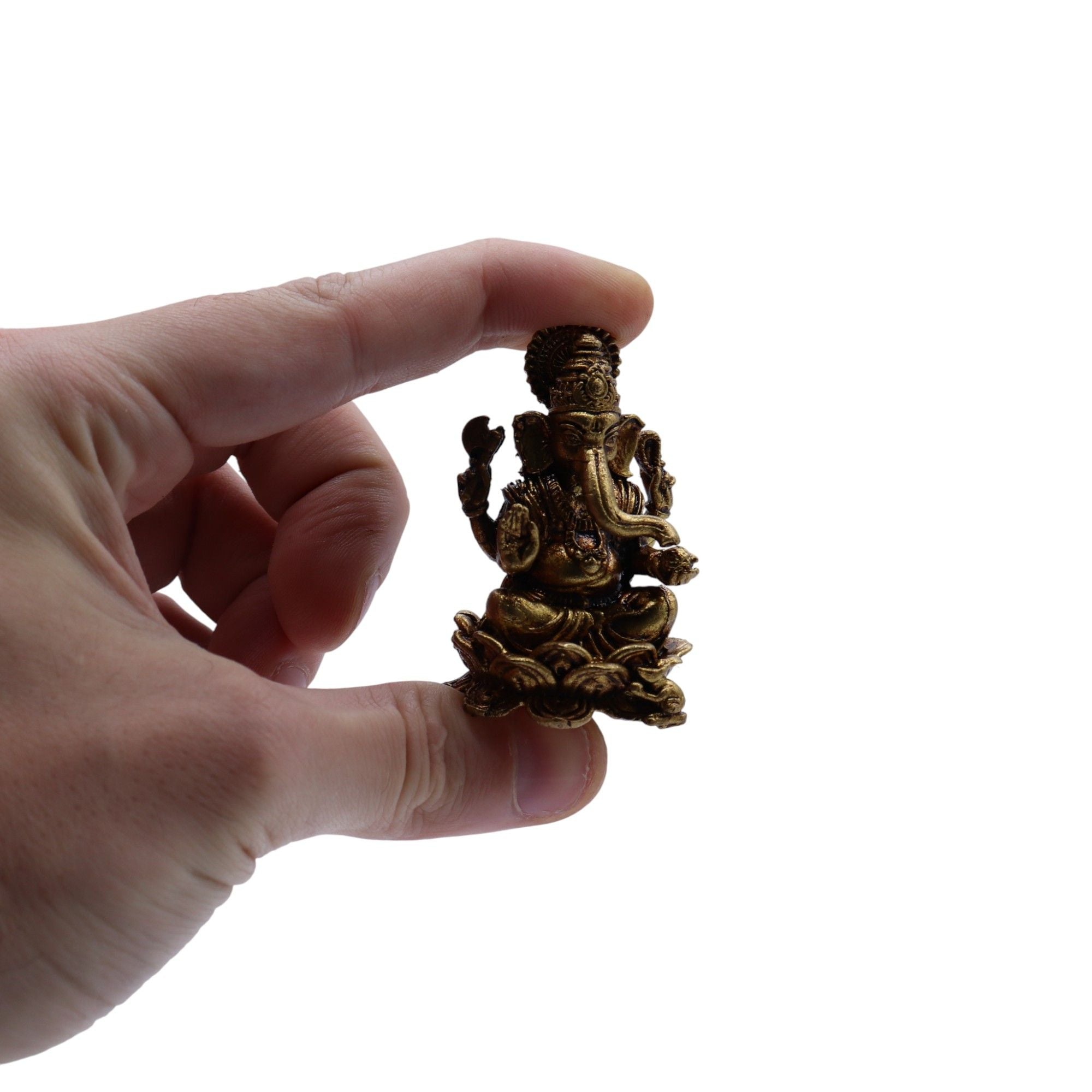 Dioses en miniatura de latón - Ganesha (52 g) - 49 mm