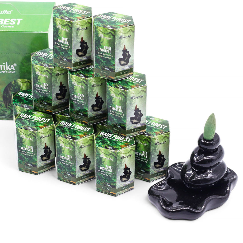 Pack de 10 Inciensos Masala Backflow - Selva Lluvia