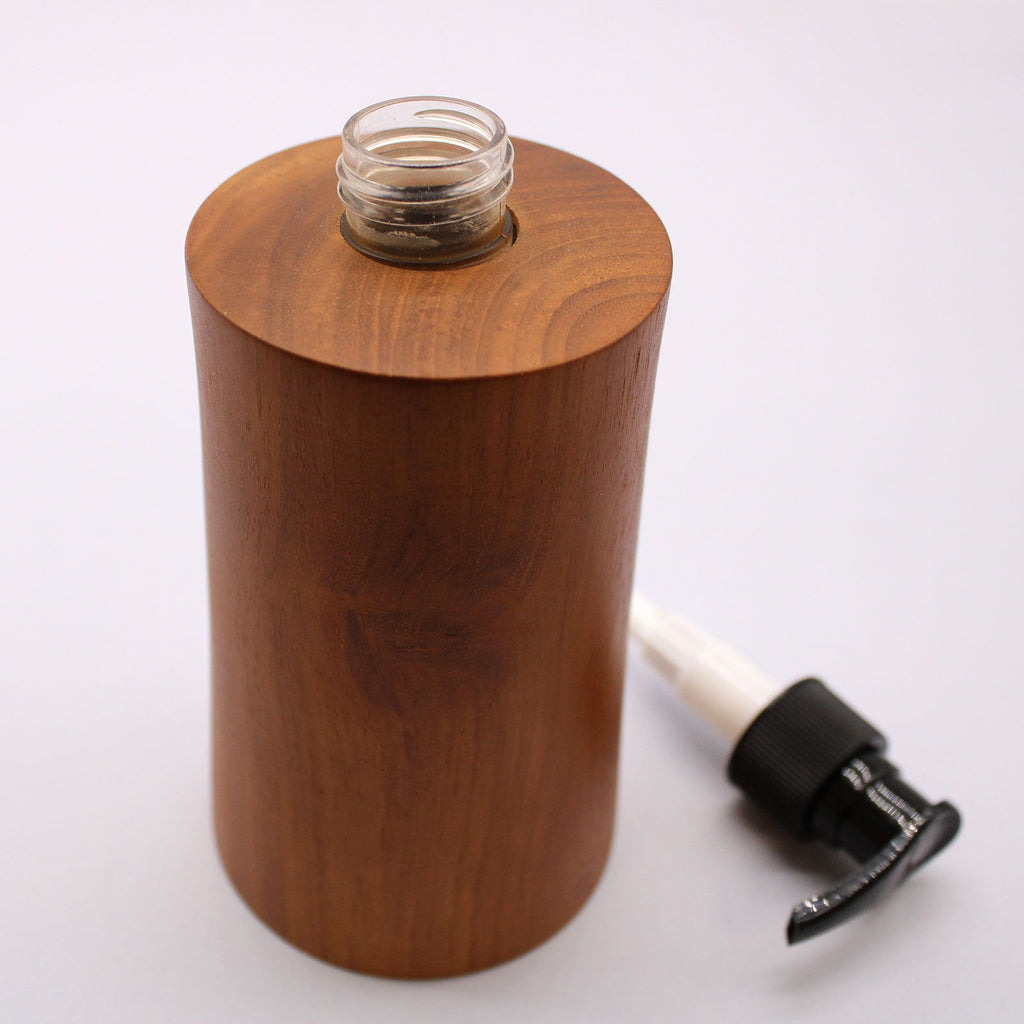 Dispensador de jabón de madera de teca natural - Taper