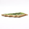 Perdido en el Bosque -  Tazón de madera con hoja esmaltada - 33x17cm