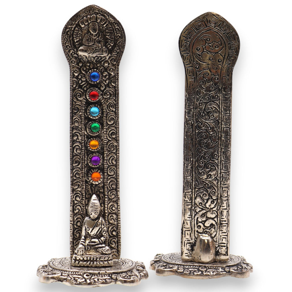Porta-incienso Buda Torre 7 Chakras 16x6x7cm