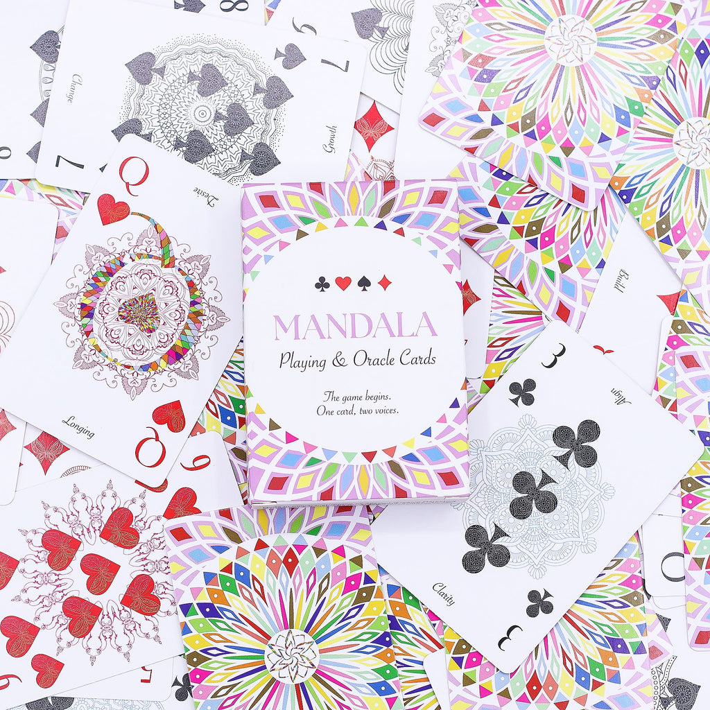 Mandala para jugar y Cartas de Oráculo – Simetría caleidoscópica