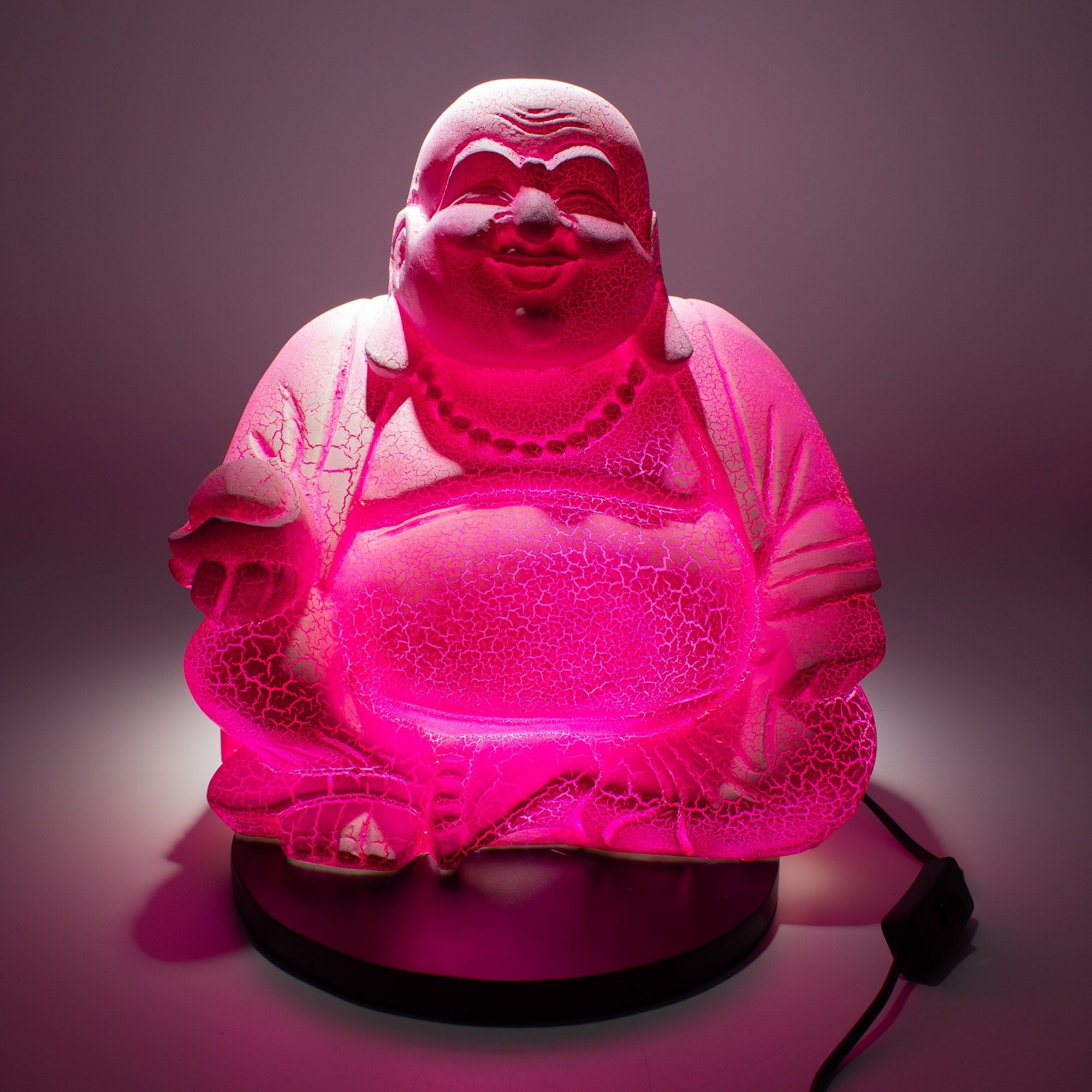 Lámpara del Buda sonriente Fruta del dragón - Base redonda
