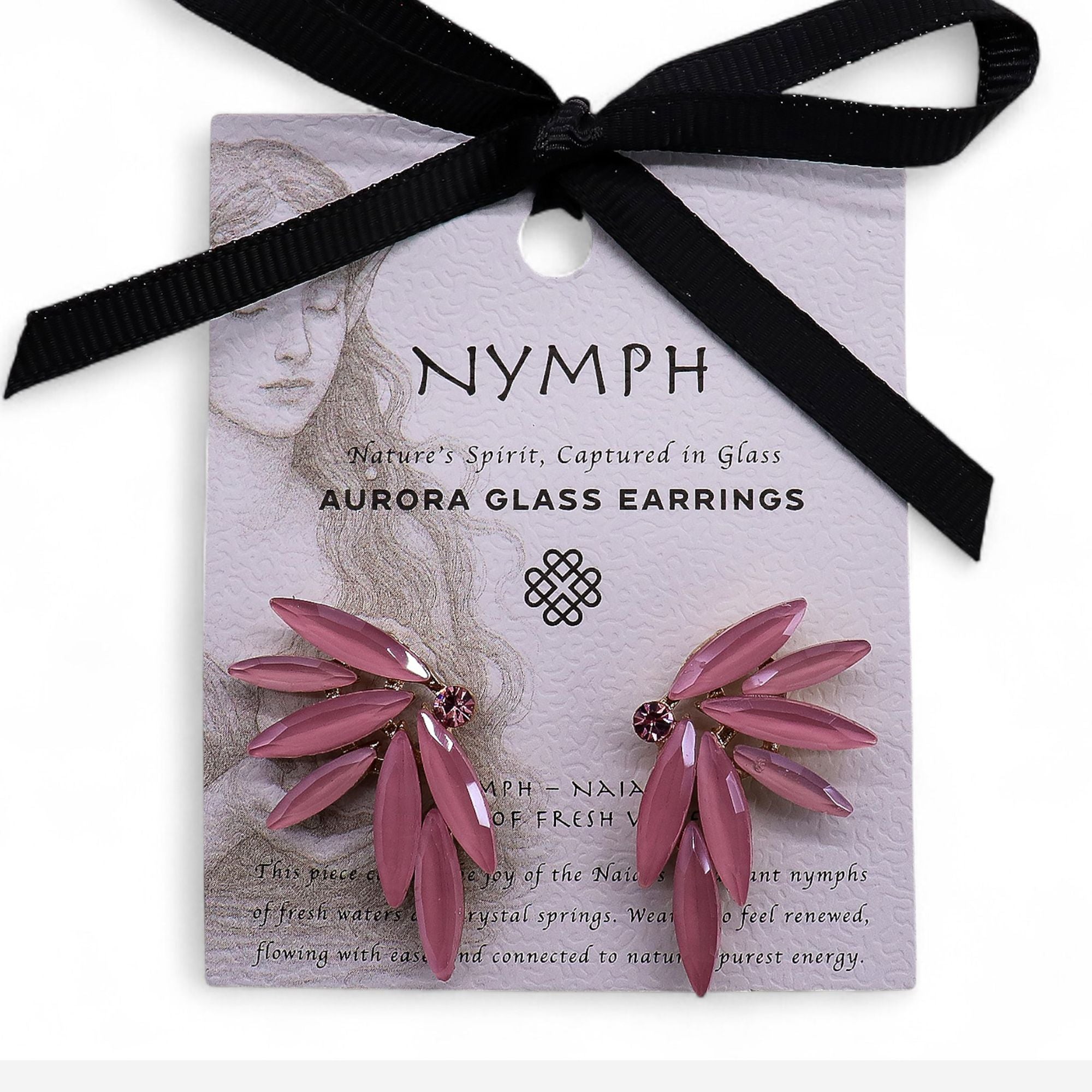 Pendientes de Cristal Vintage - Hadas - Cuarzo Rosa