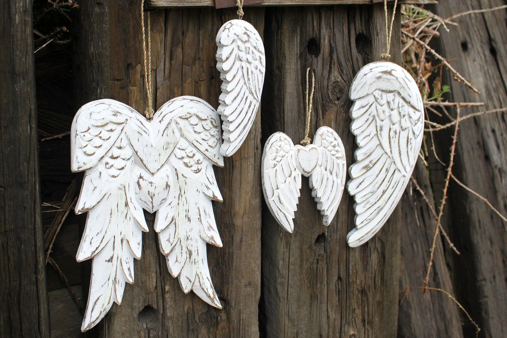 Doble alas de ángel hechas a mano - 31cm