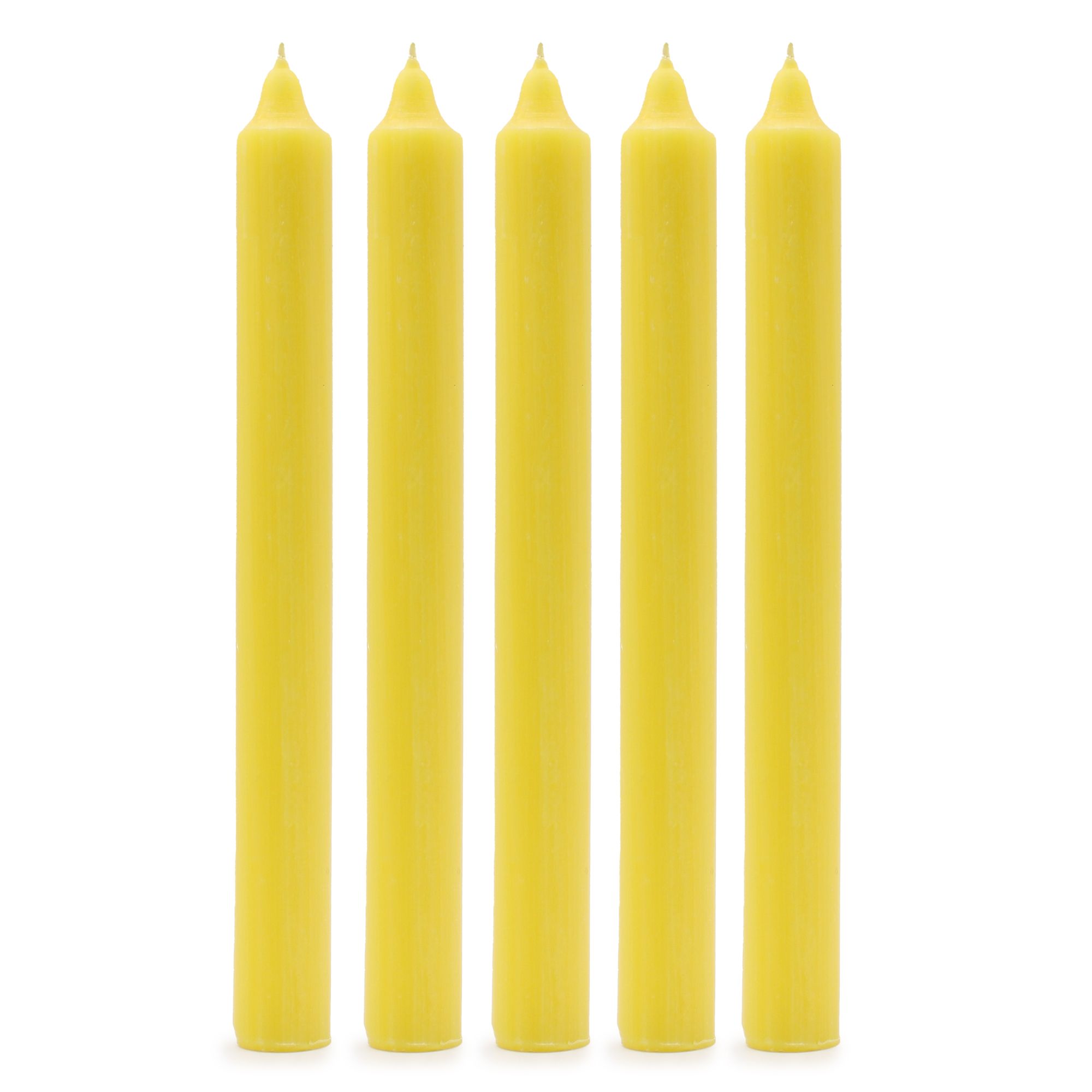 Juego de Velas de Mesa de Color Sólido - Pack de 21 - Limón Rústico
