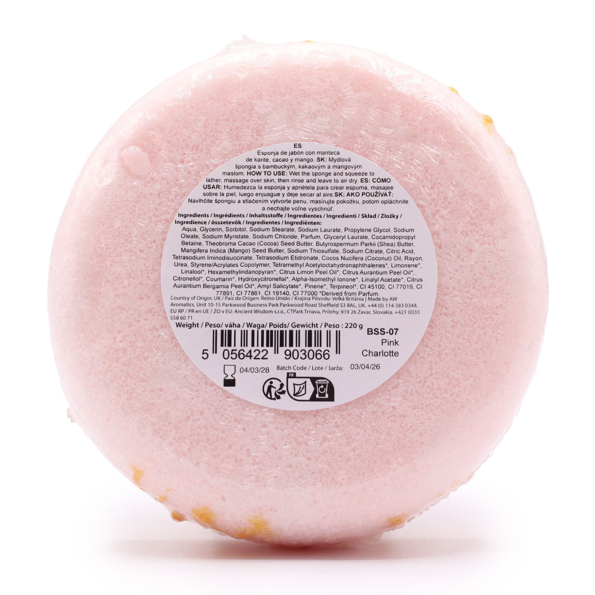Jabón de burbujas de mantequilla - Rosa Charlotte