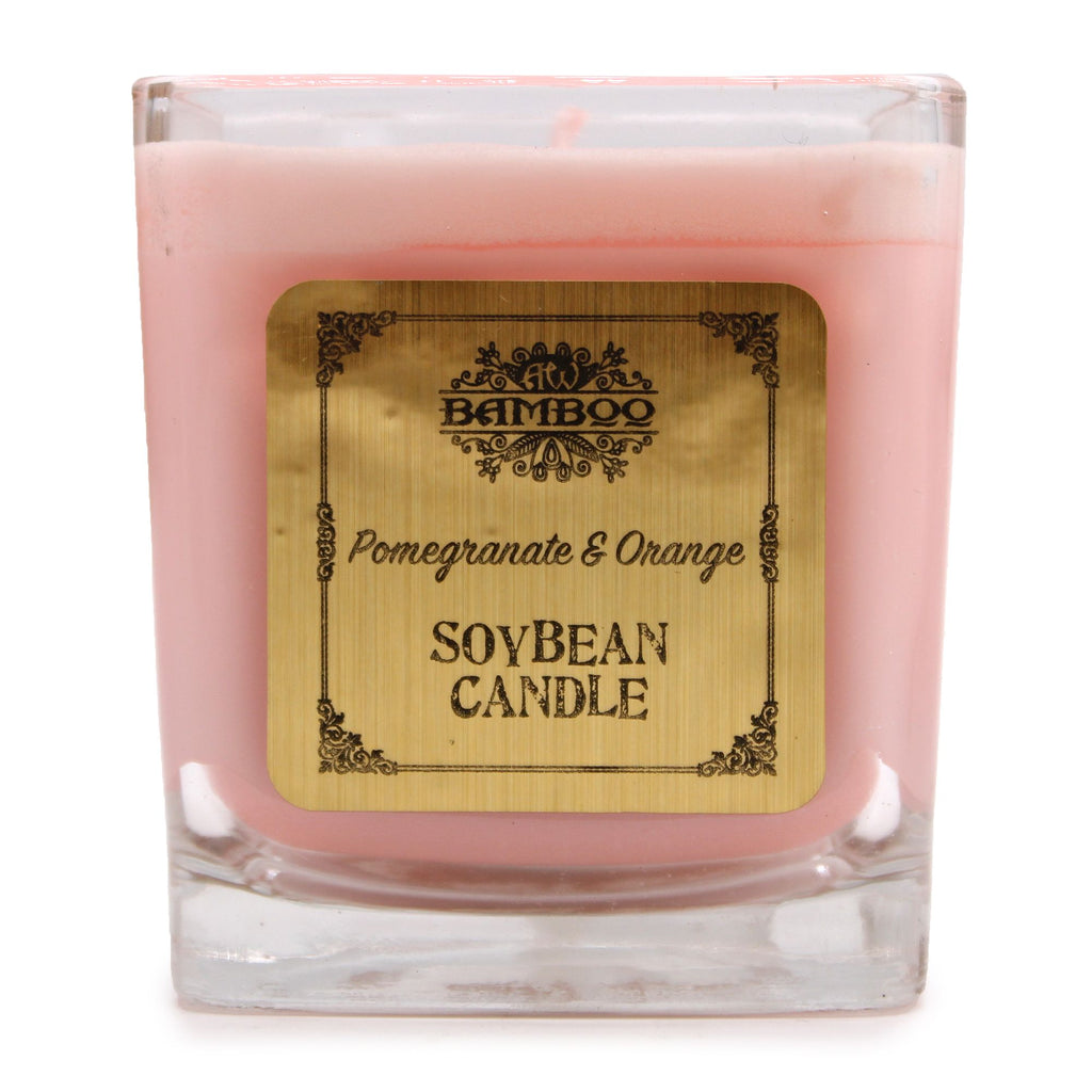 Vela de Cera de Soja - Granada y naranja