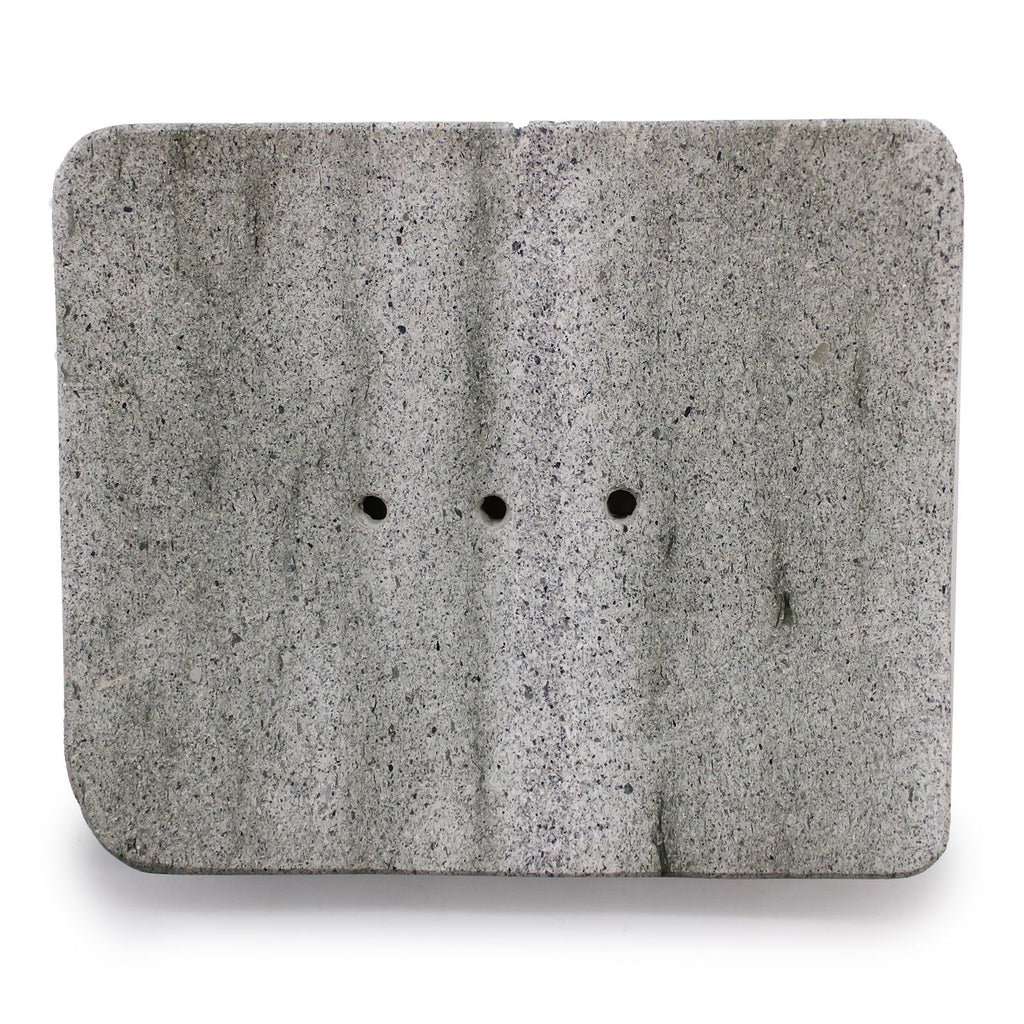 Jabonera de piedra Ziolit de forma cuadrada