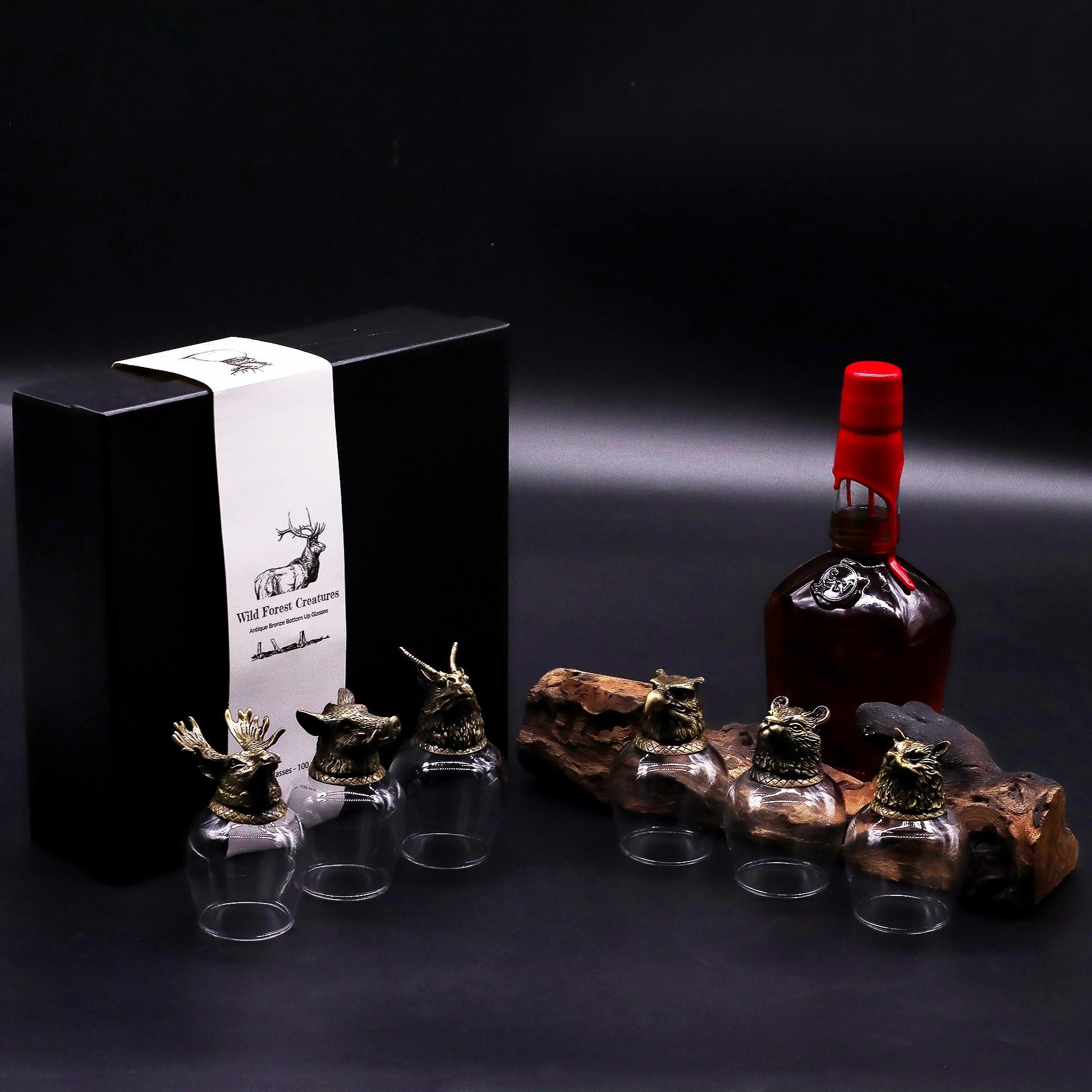 Set de regalo de 6 vasos (50ml) - Criaturas Místicas - Bronce Antiguo
