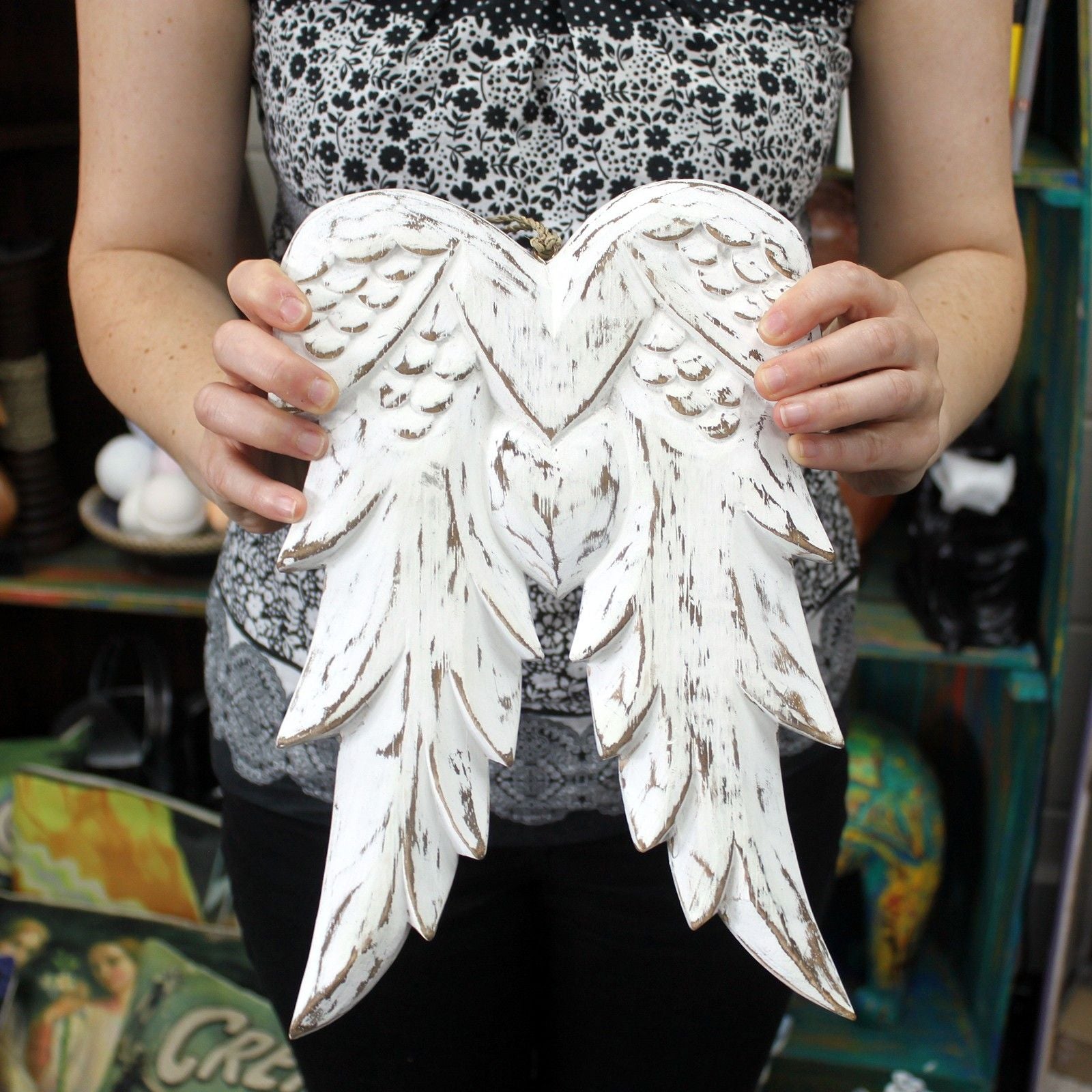 Doble alas de ángel hechas a mano - 31cm