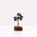 Mini árbol de piedras preciosas sobre base de madera - Sodalita (15 piedras)