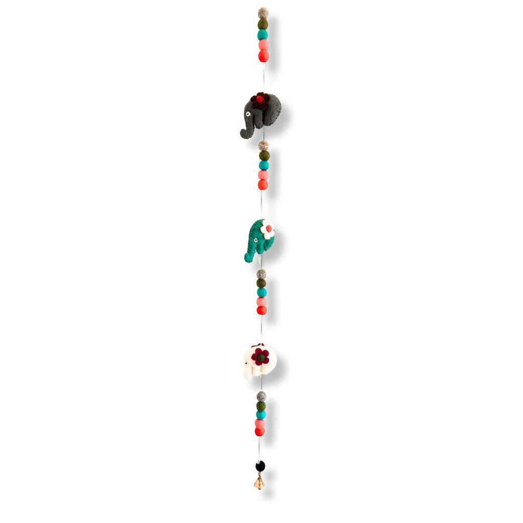 Colgante de Pared de Fieltro - Elefantes (colores variados)