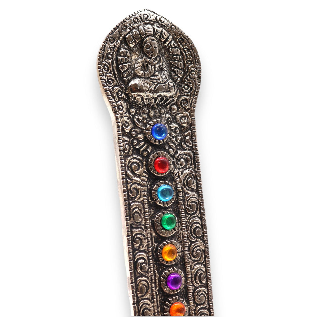 Porta-incienso Buda Torre 7 Chakras 16x6x7cm