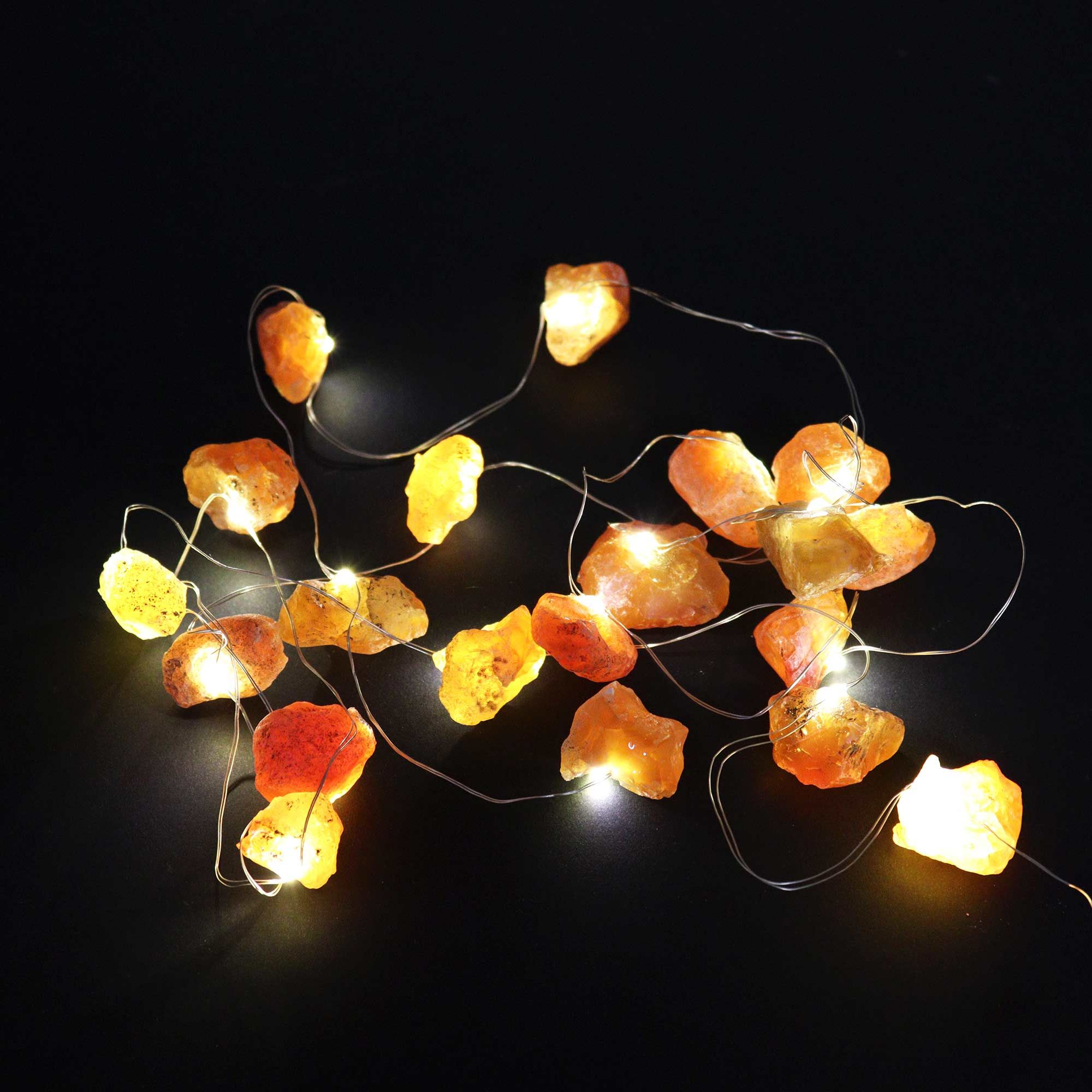 Luces de Encanto de Piedra Preciosa - Jade Naranja
