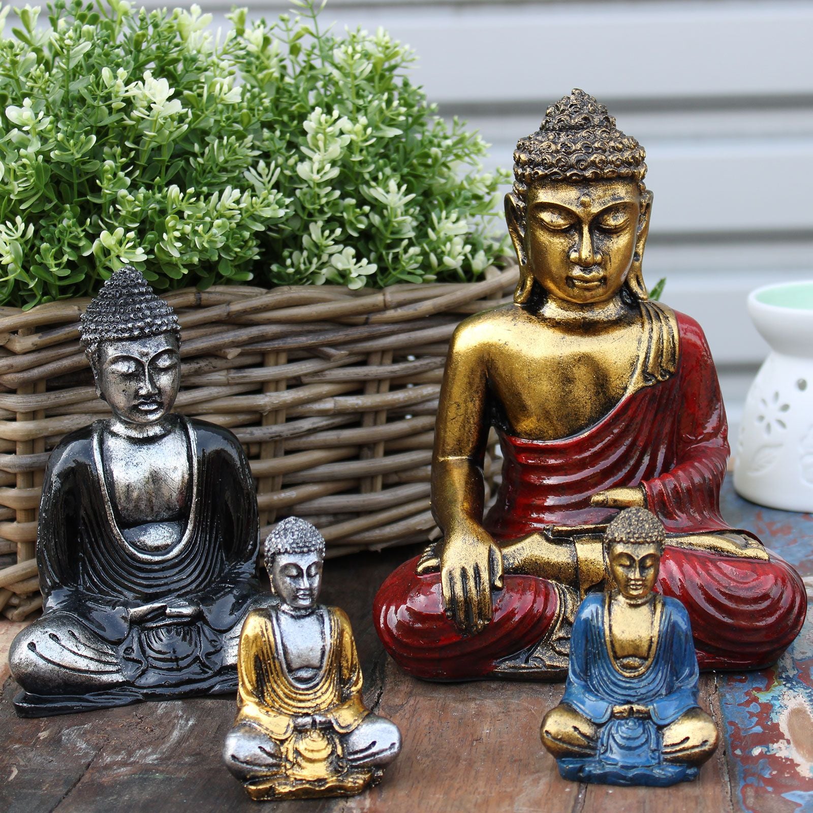 Buddha Rojo y Oro - Med