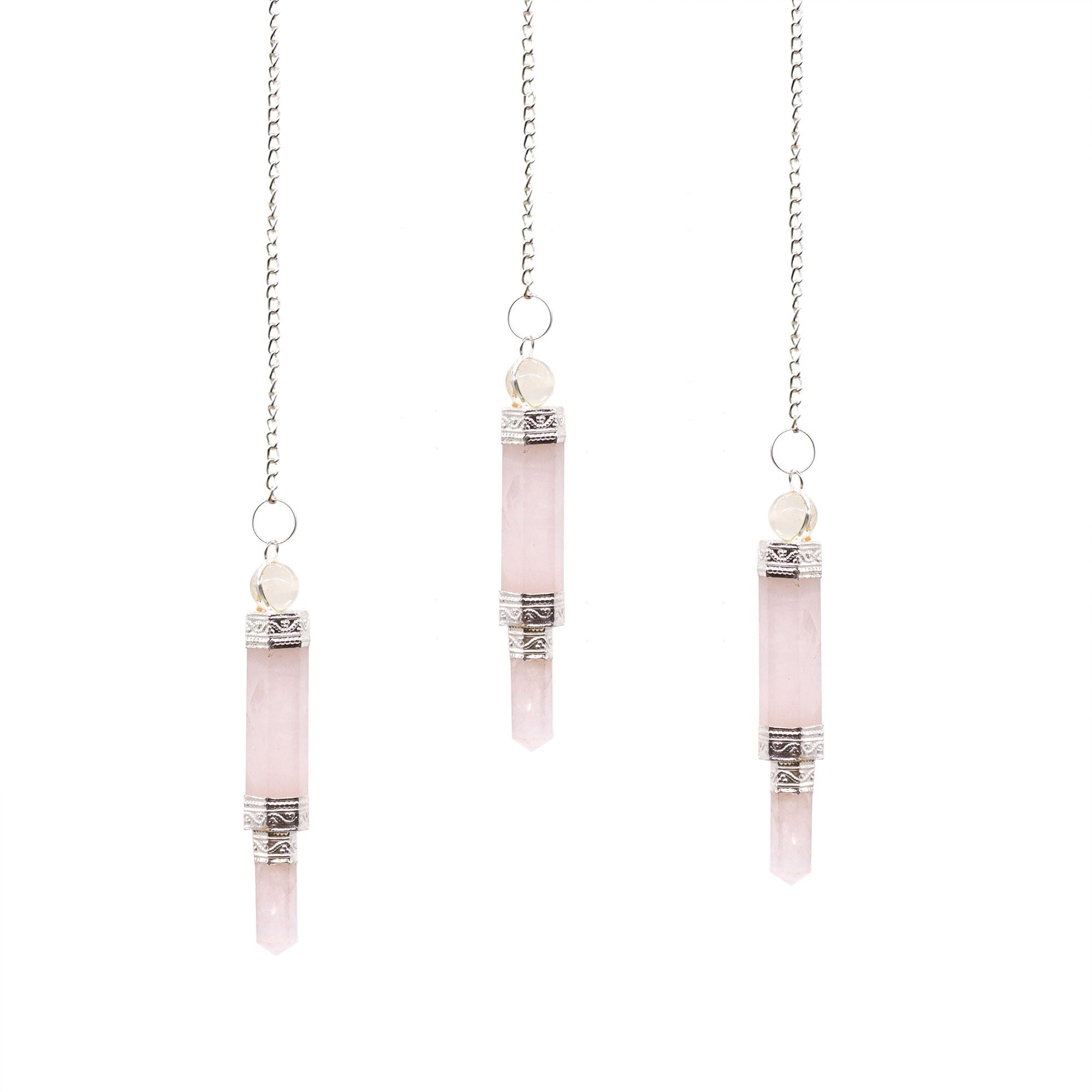 Péndulos Especiales - Cuarzo Rosa 3 Partes