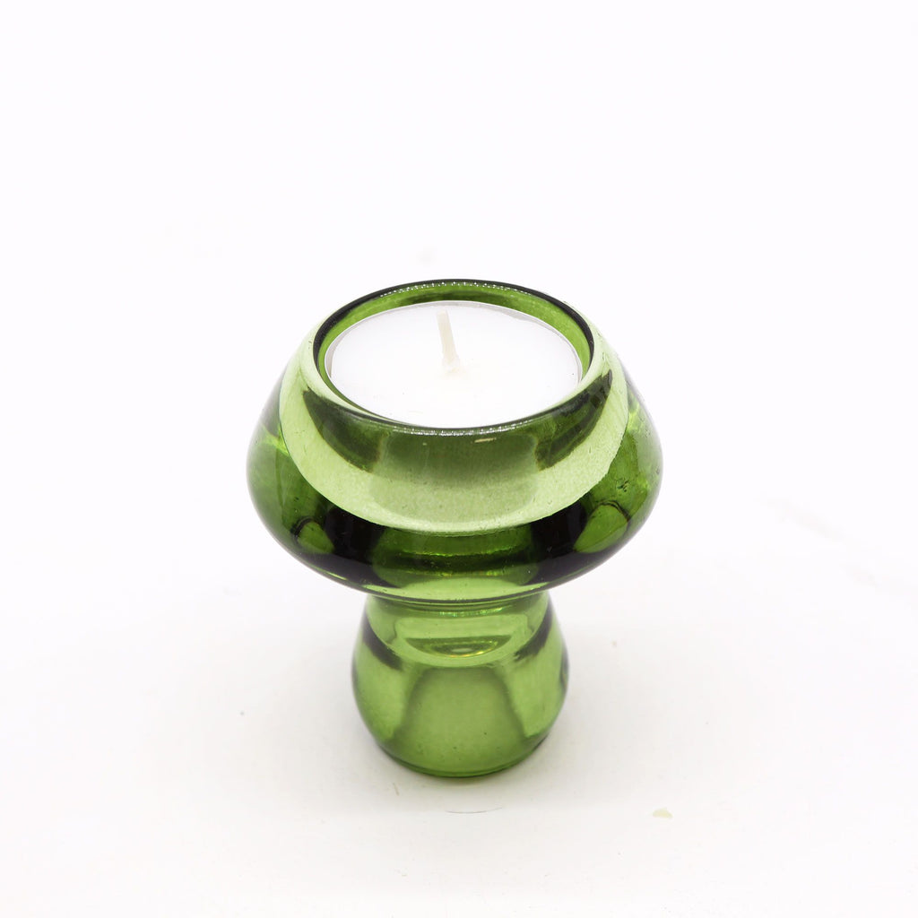 Portavelas reversible con diseño de seta para cena / vela de té - Jardín de Jade
