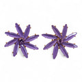 Pendientes de Cristal Vintage - Flores - Lavanda