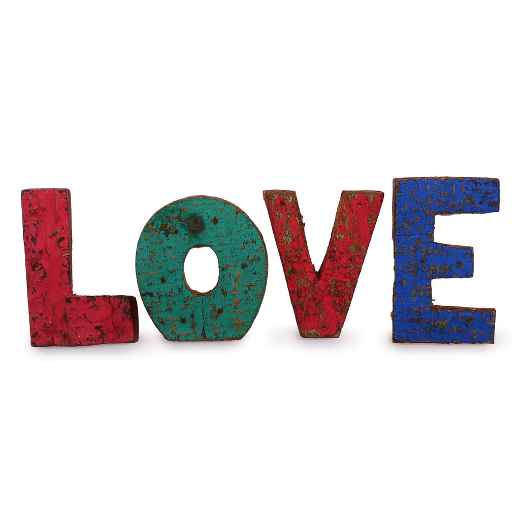 Letras Color Corteza Rústica - HOME (4x3)