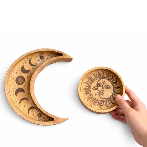 Bandeja redonda con forma de luna S/2