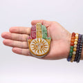 Porta Incienso Hamsa de Esteatita 9x6cm -Cara de Sol