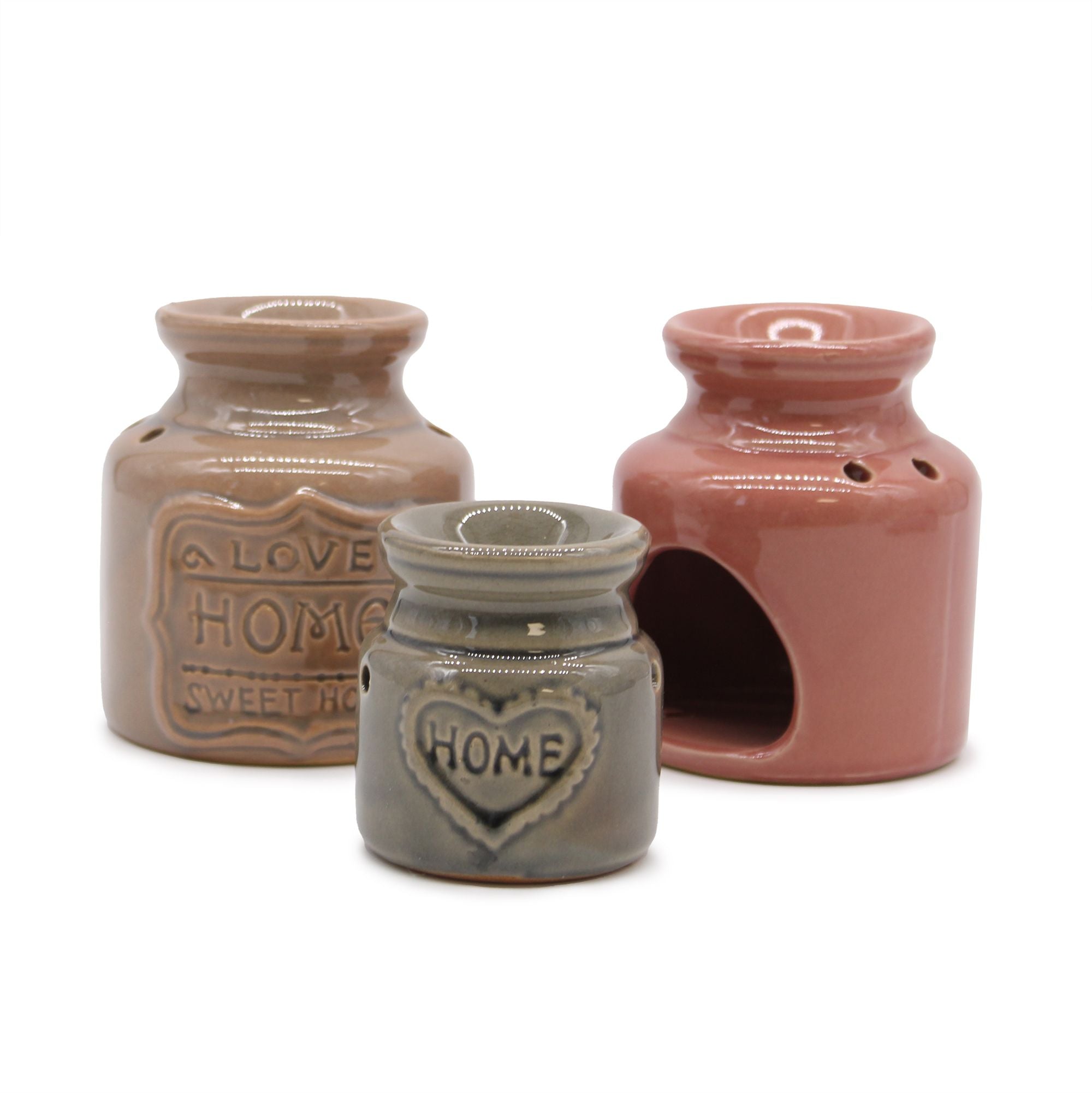 Lrg Quemador de aceite - Gris - Love Home Sweet Home