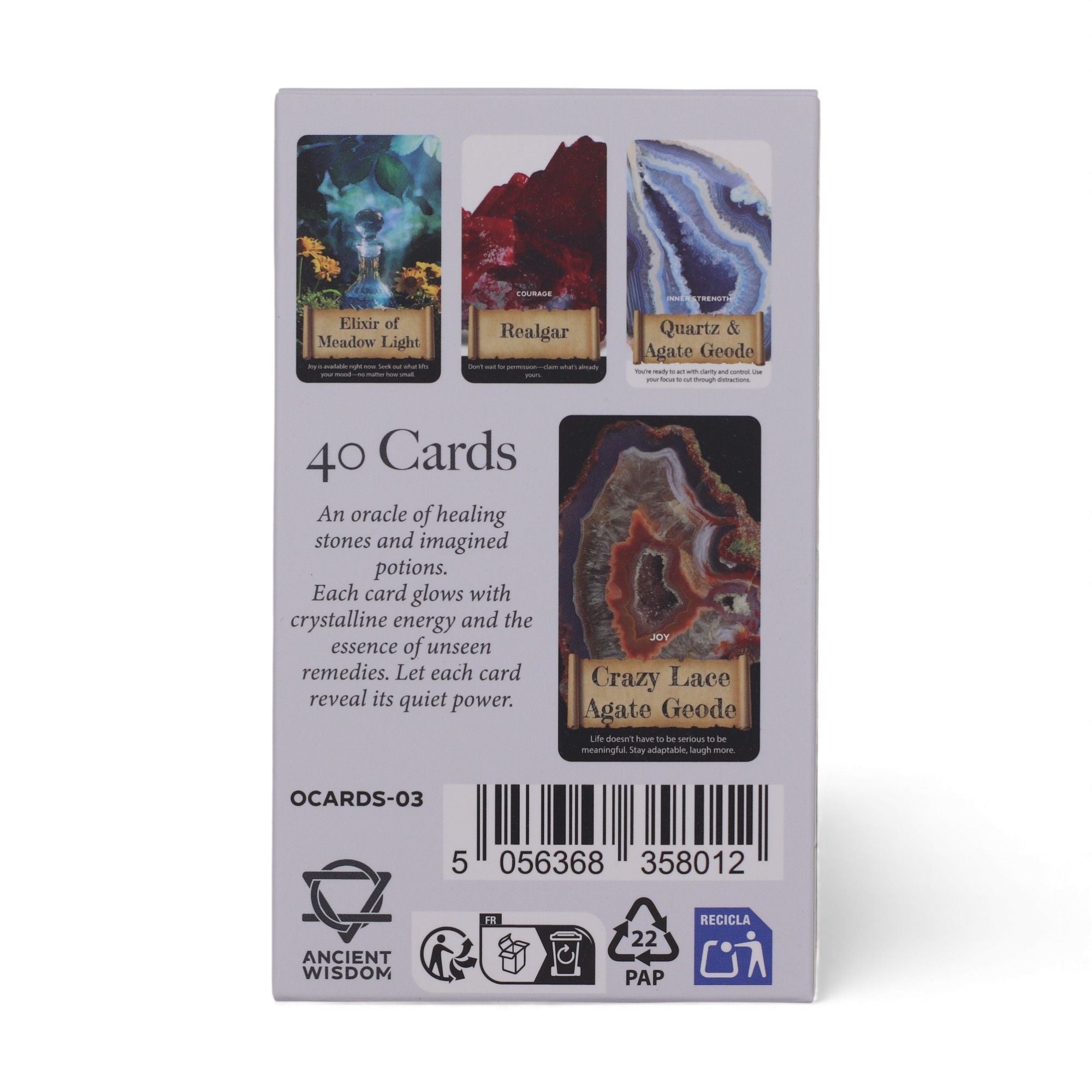 Cartas del Oráculo de Cristales y Elixires – Baraja de Energía Curativa