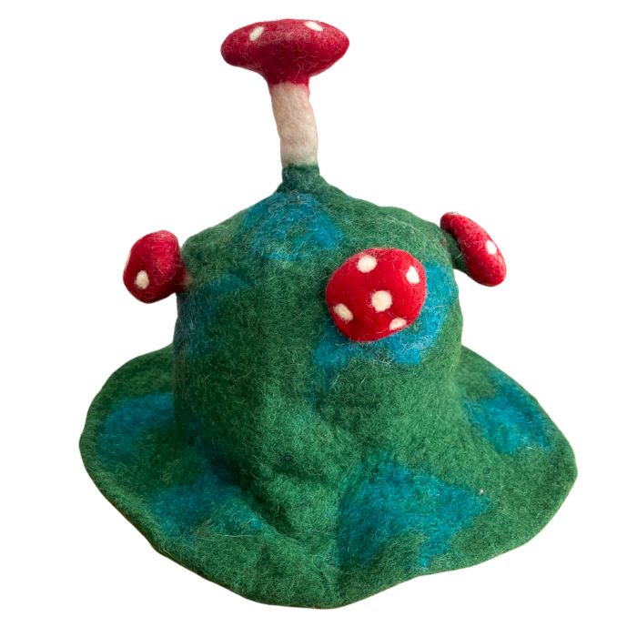 Sombrero de hongo de fieltro - Verde musgo de montaña