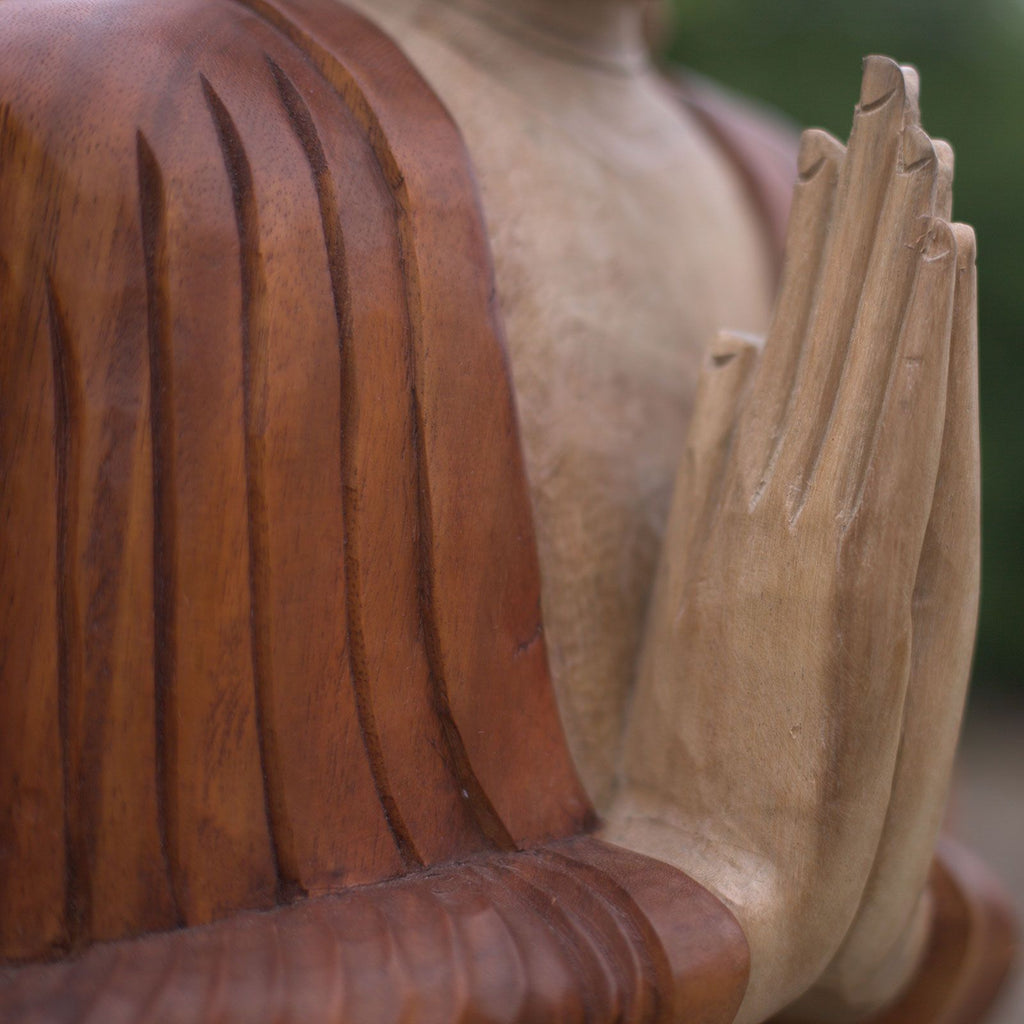 Estatua de Buda Tallada a Mano - 30cm Bienvenido
