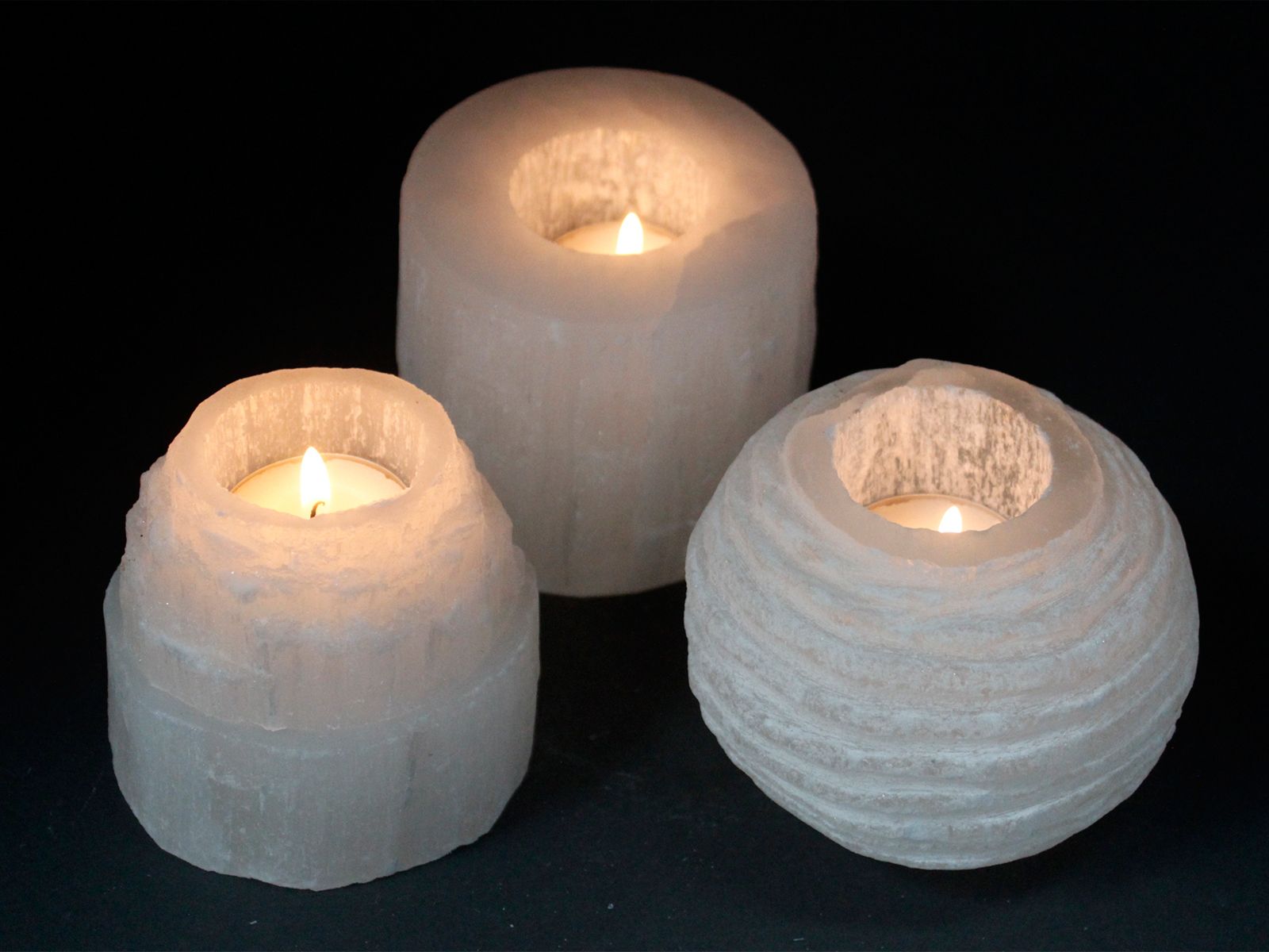 Candelabro Selenita alta montaña - 8 cm