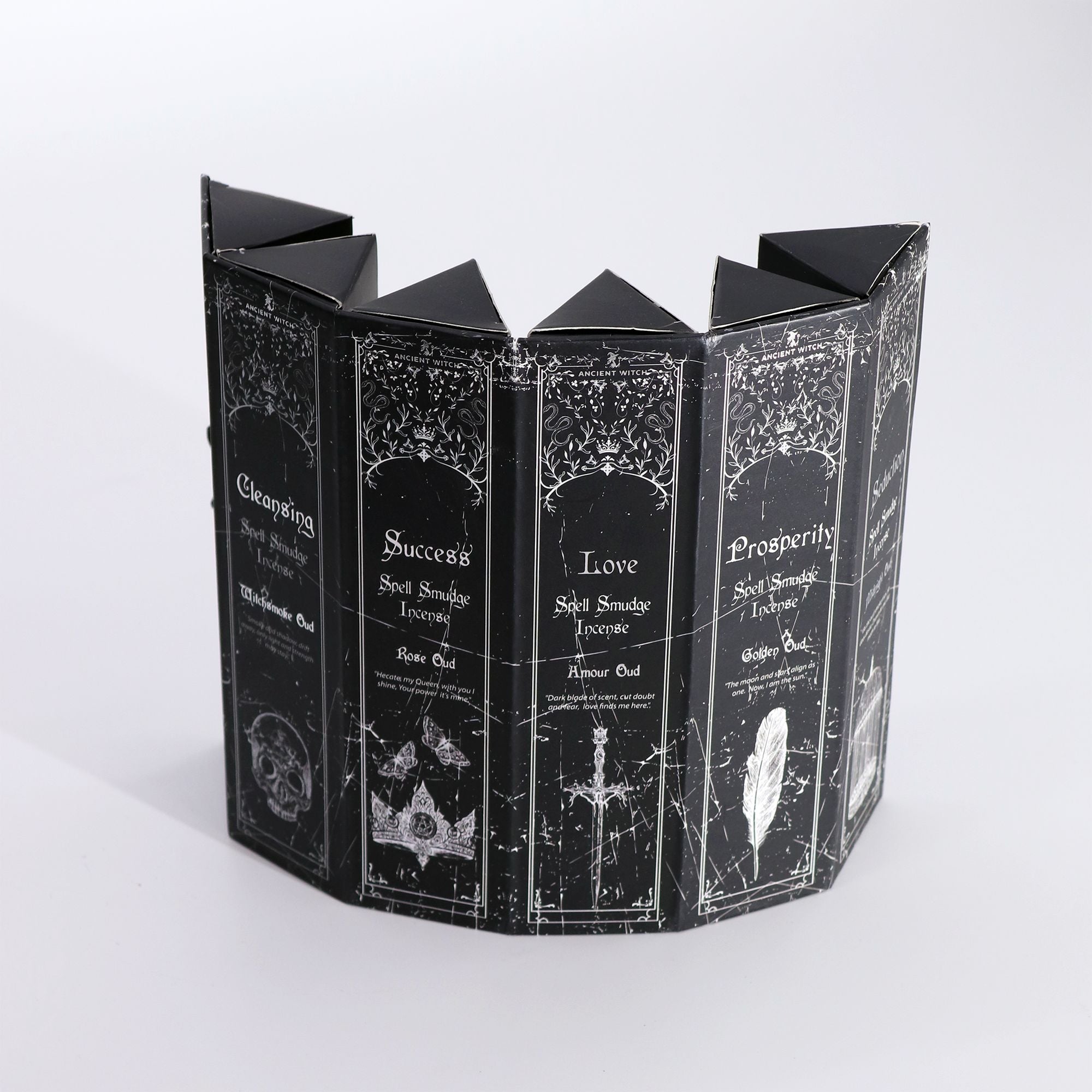Incienso con forma piramidal - Set de 5 aromas y hechizos de brujas antiguas
