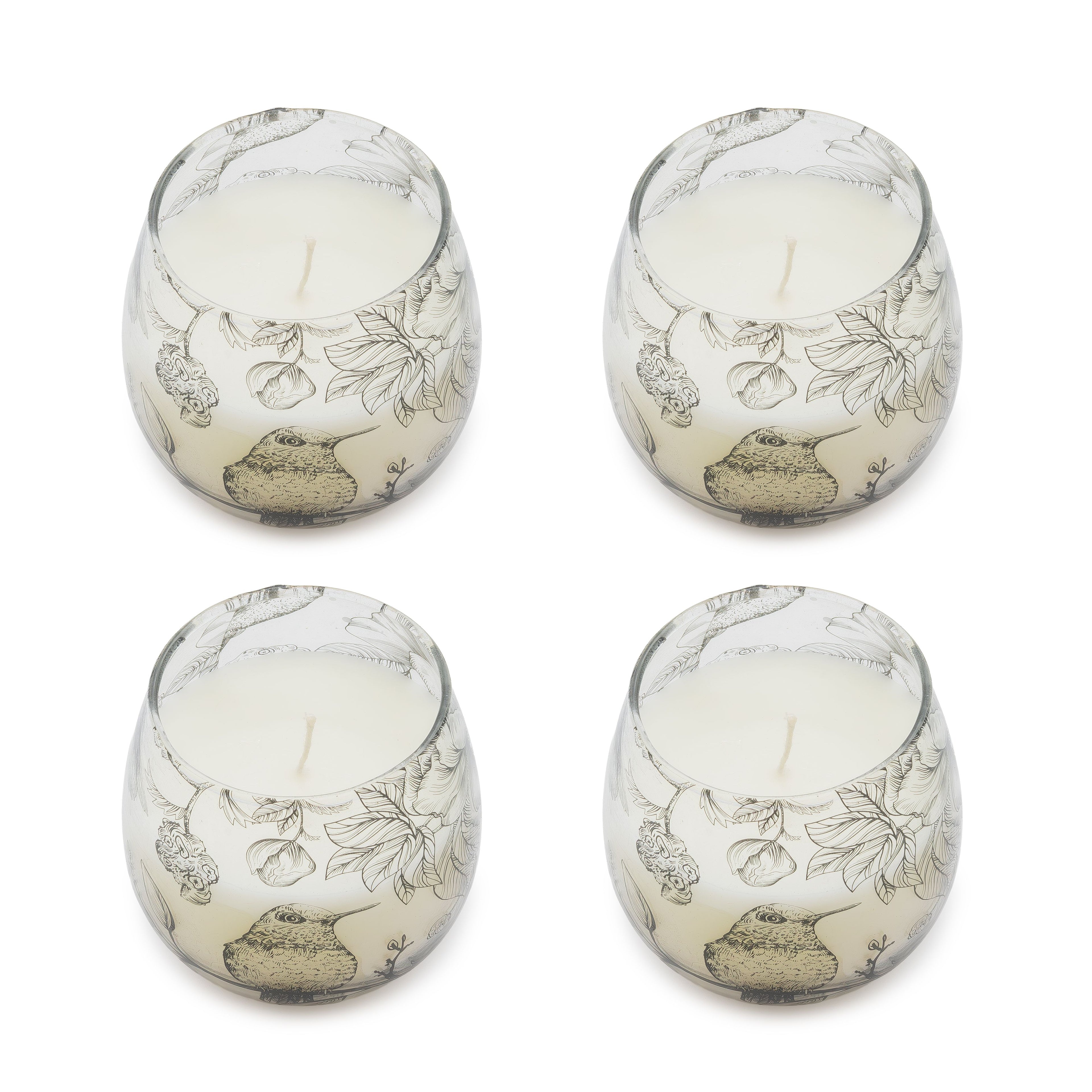 Velas en tarros de vidrio pequeños - Dibujadas por Llama