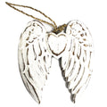 Doble alas de ángel y corazón hecho a mano - 15cm