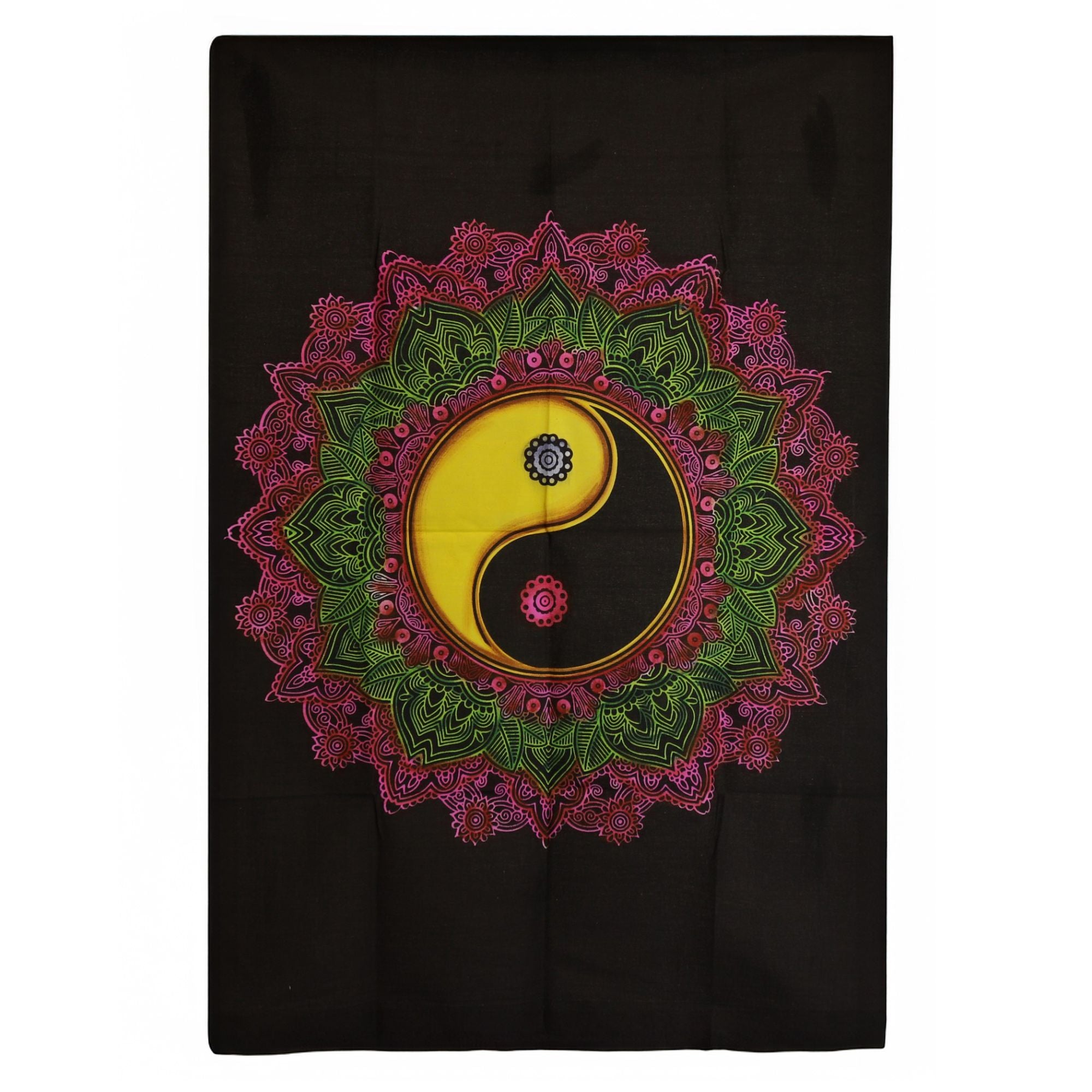 Arte de pared de algodón (70x110 cm) - Mandala Ying & Yang