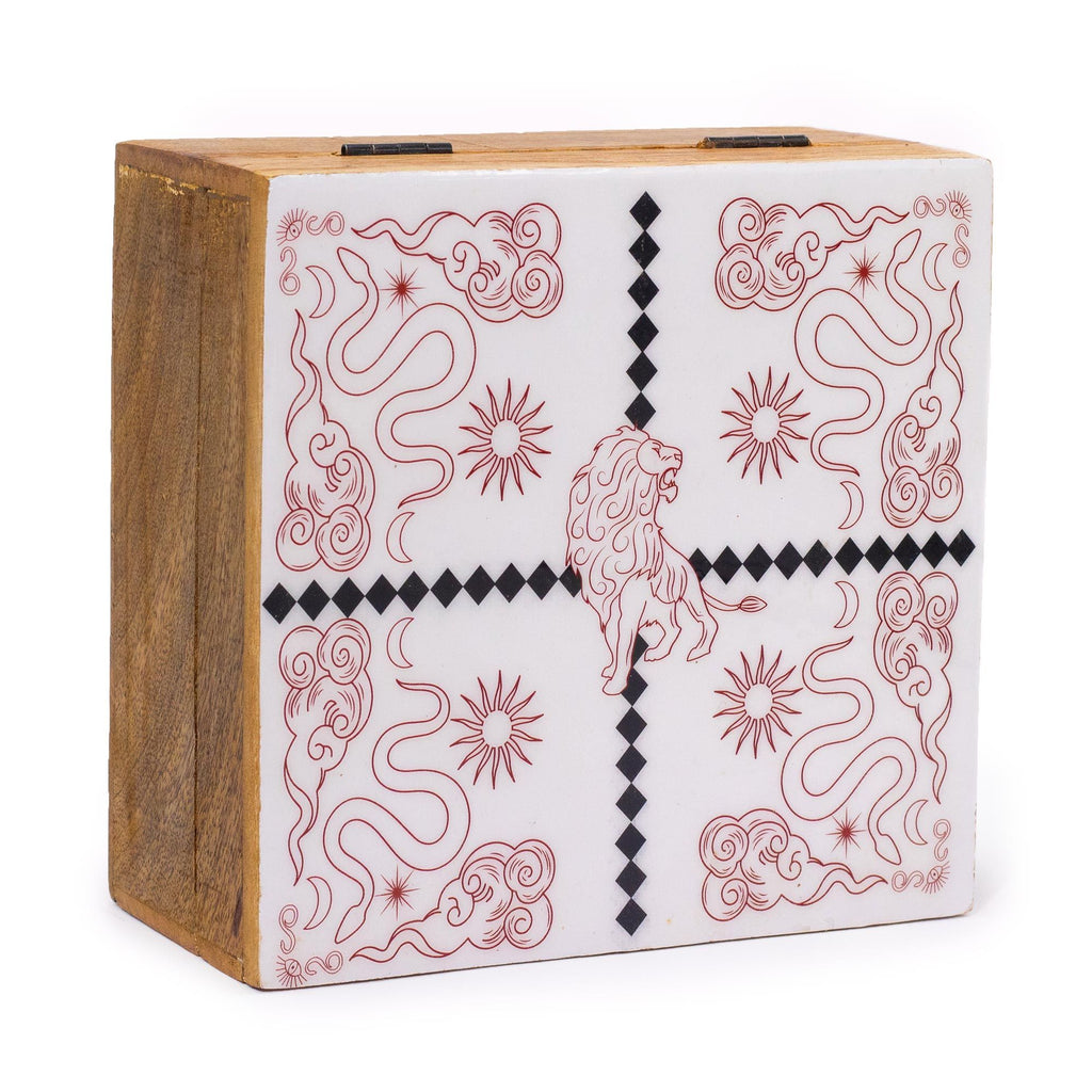 Caja cuadrada grande 15x17.5x8cm - León - HOP HARE