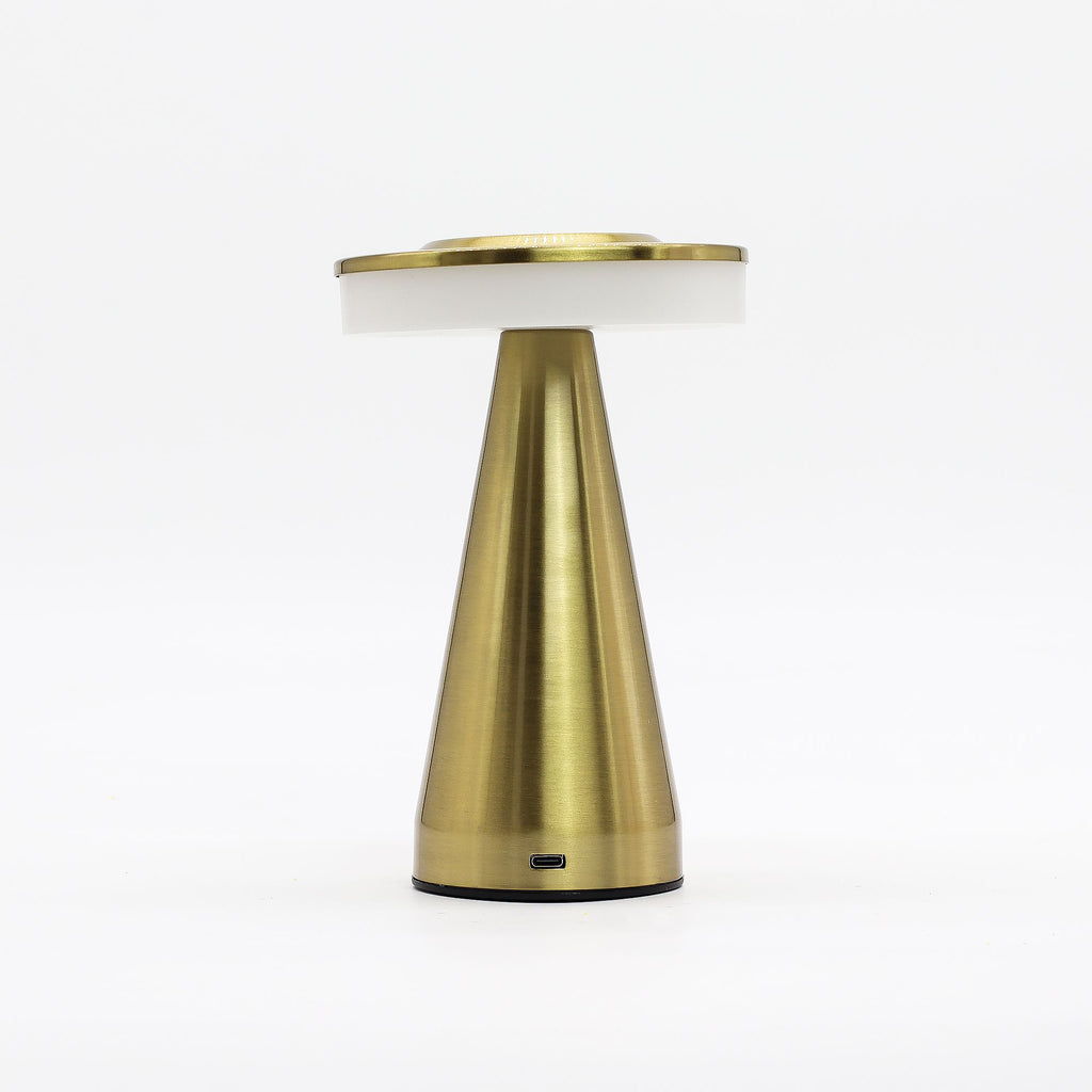 Lámpara táctil - Tallo alto de cobre - USB (C) - Recargable (400 vatios)