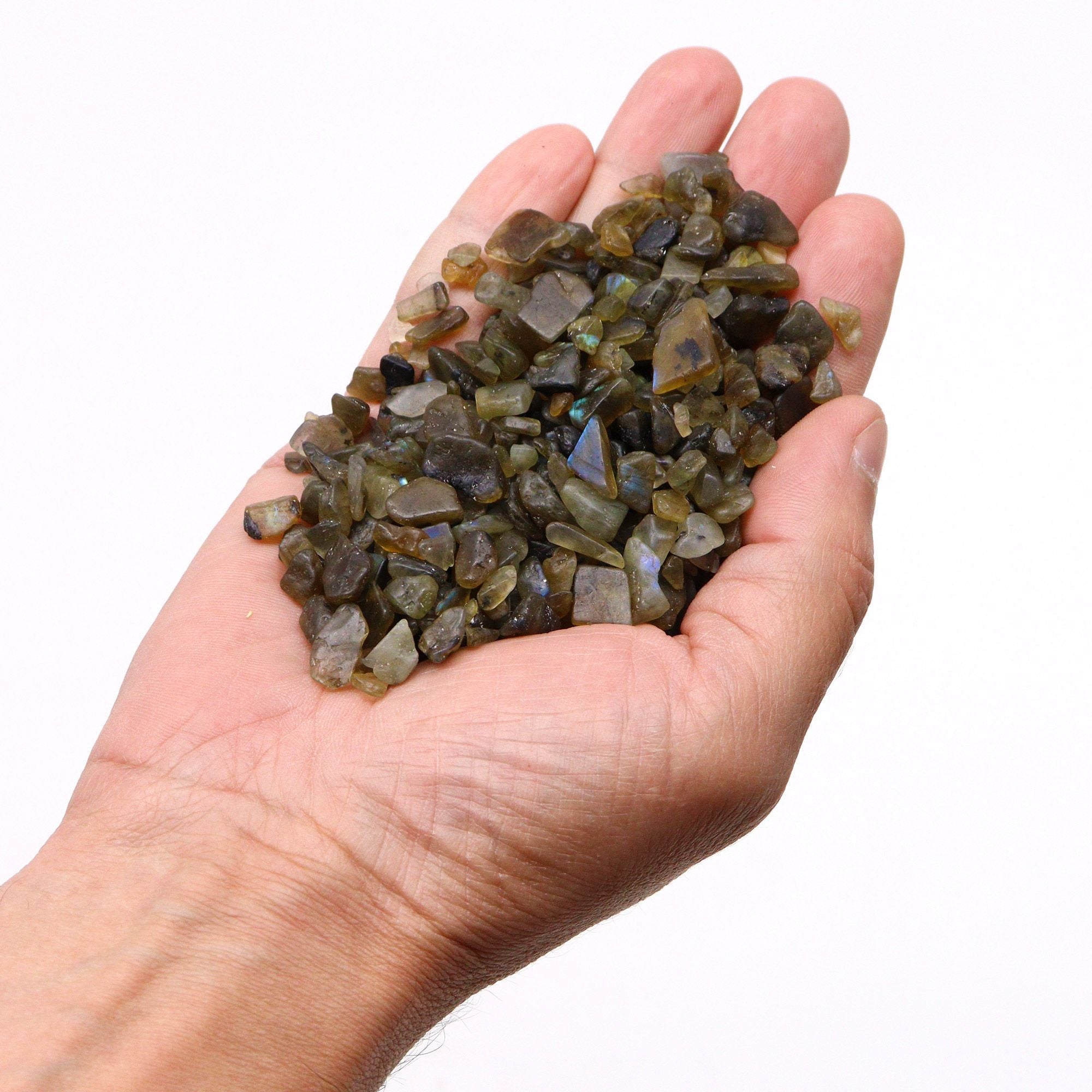 Chips de labradorita - piedras semipreciosas a granel - 1 kg
