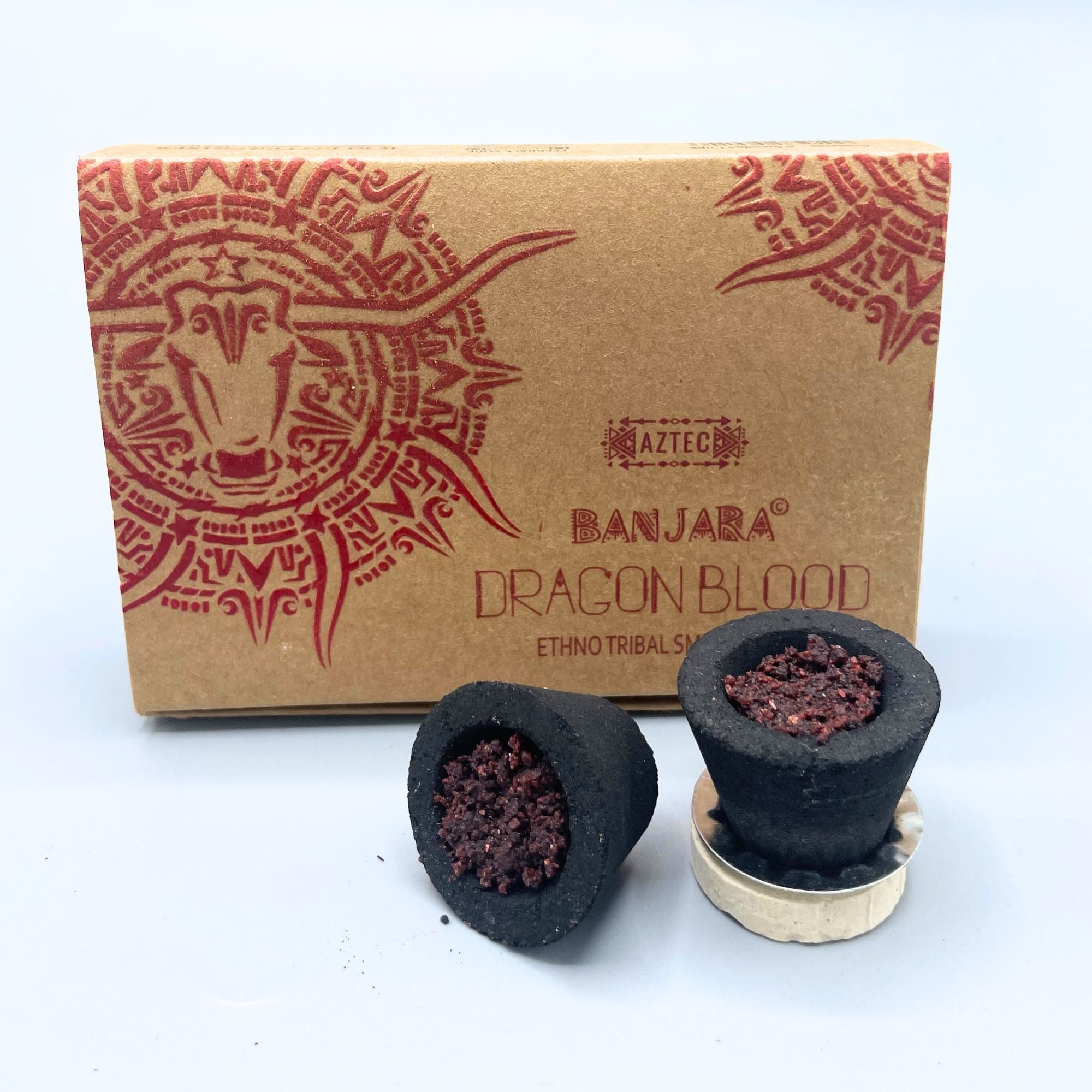 Caja de 6 copas de Resina Banjara - Dragons Blood