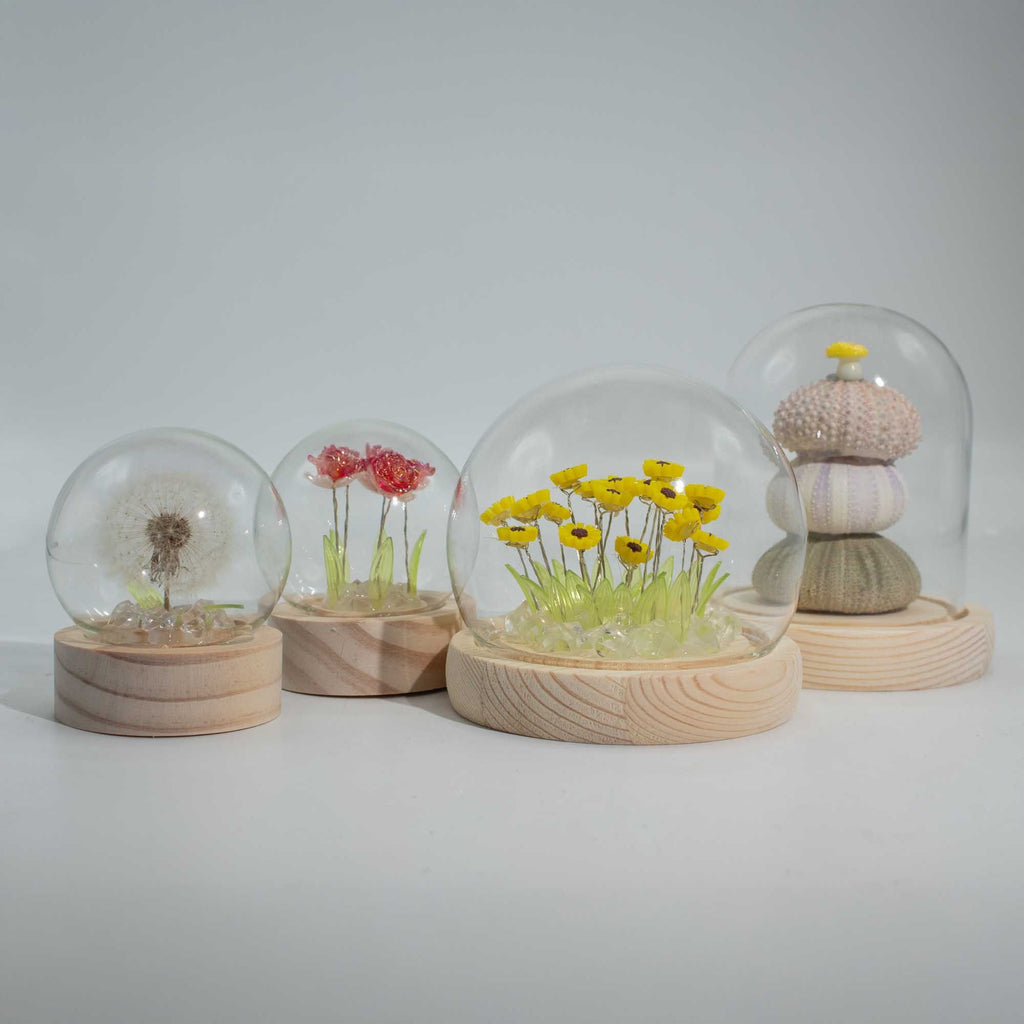 Domo de jardín Floral Glow - 20 tulipanes multicolor - LED USB