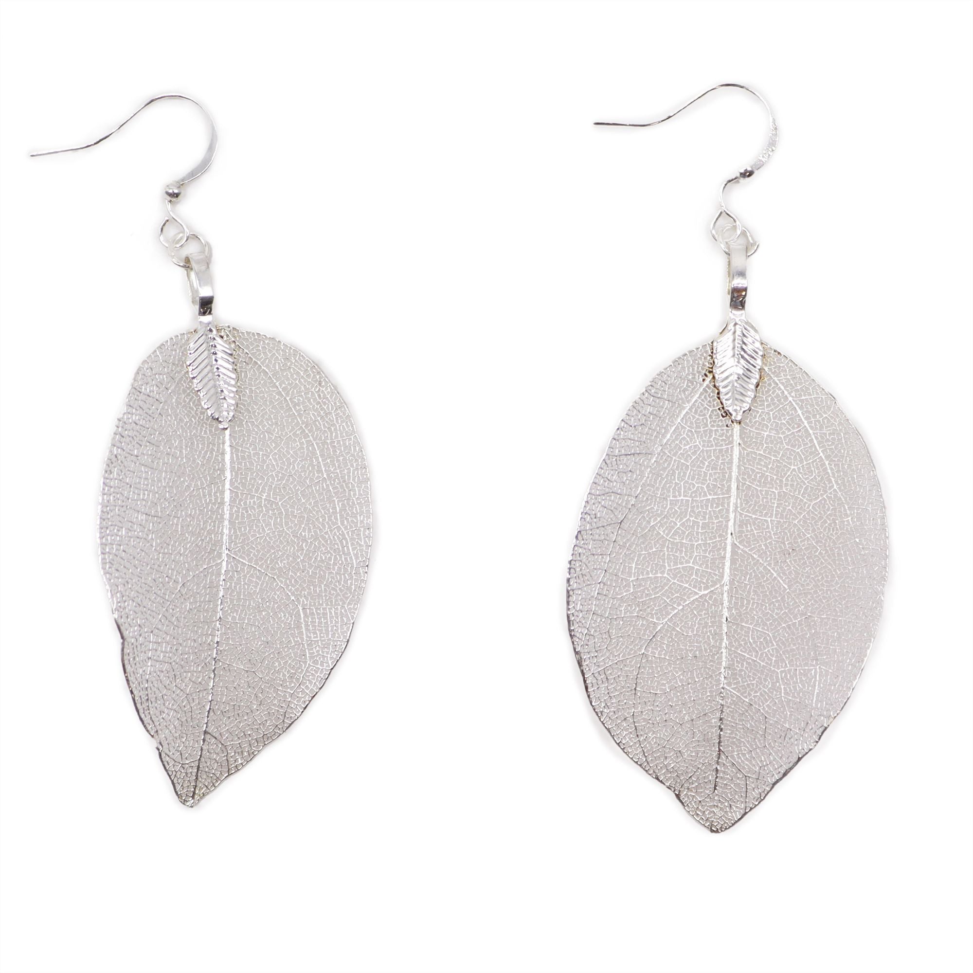 Pendientes - Hoja de valor - Plata